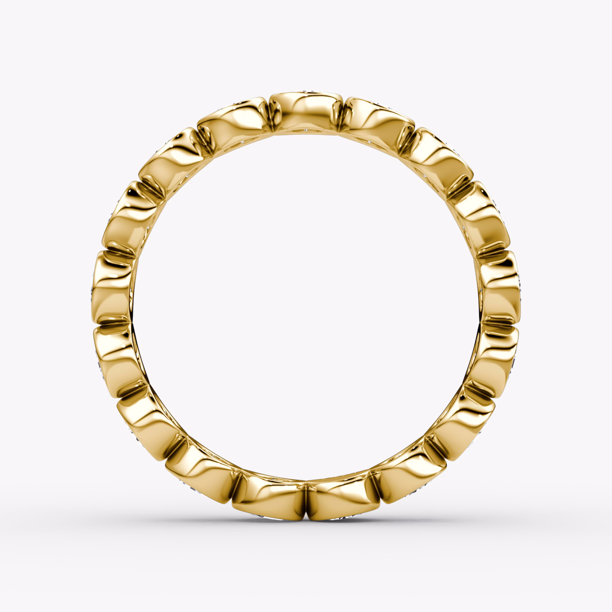 The Bezel Eternity Band | Round Brilliant | 18k | Yellow Gold | diamondSize: petite