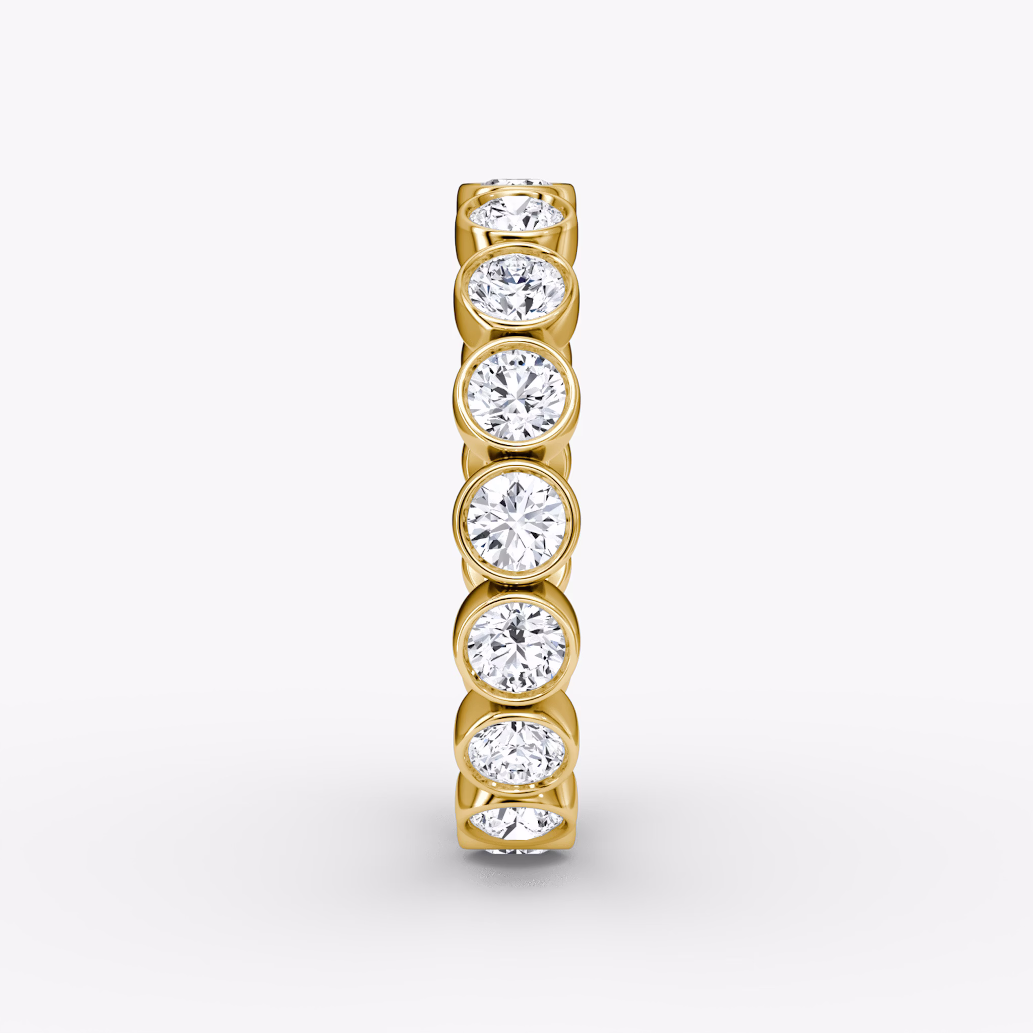 The Bezel Eternity Band | Round Brilliant | 18k | Yellow Gold | diamondSize: petite