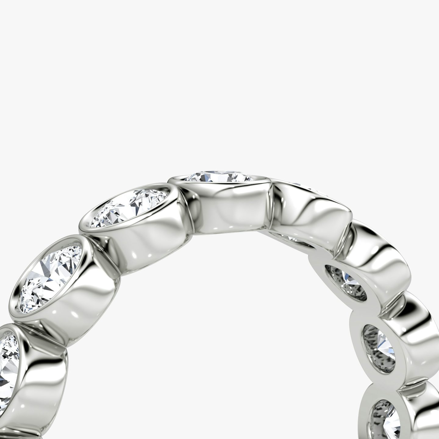 The Bezel Eternity Band | Round Brilliant | Platinum | diamondSize: original