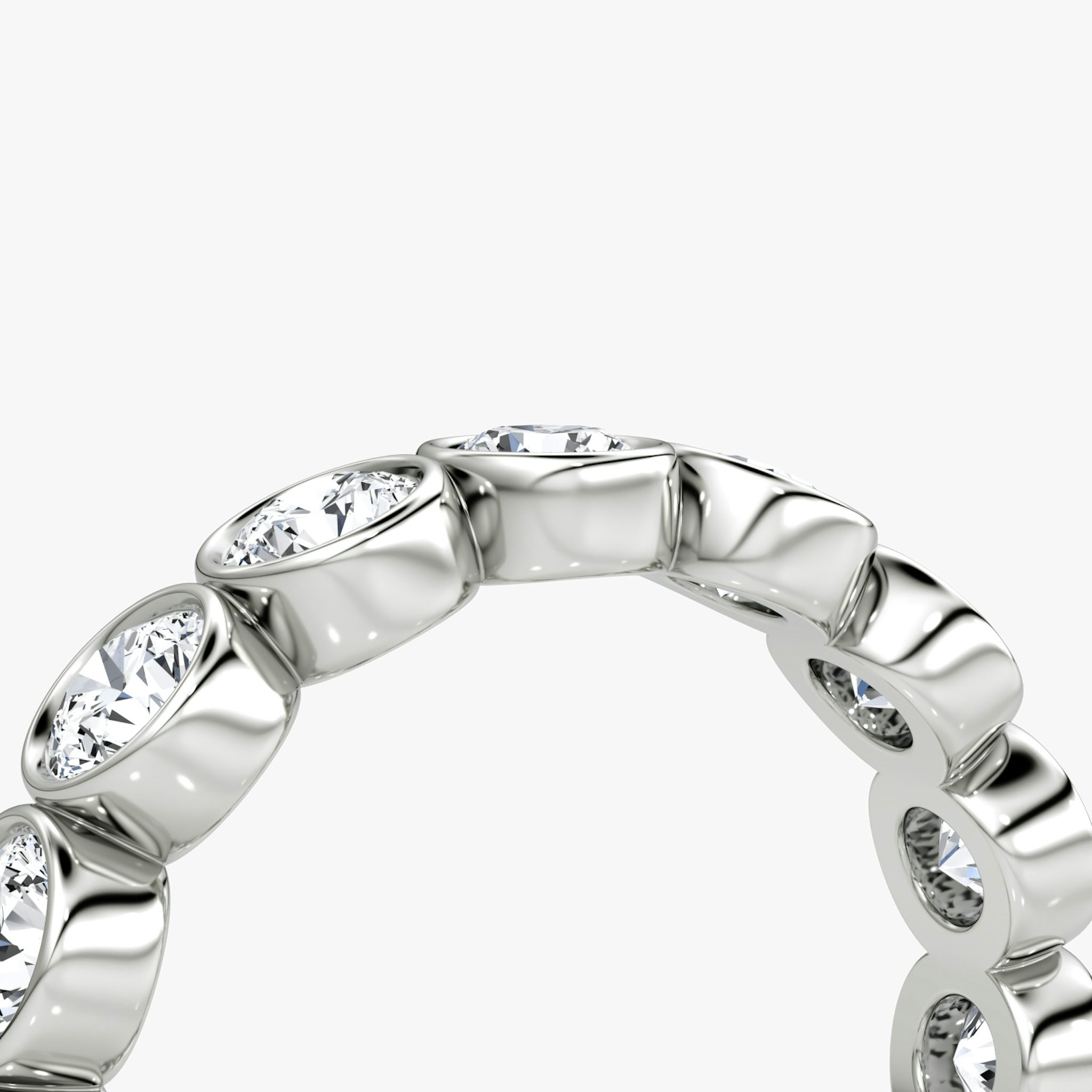 The Bezel Eternity Band | Round Brilliant | 18k | White Gold | diamondSize: original