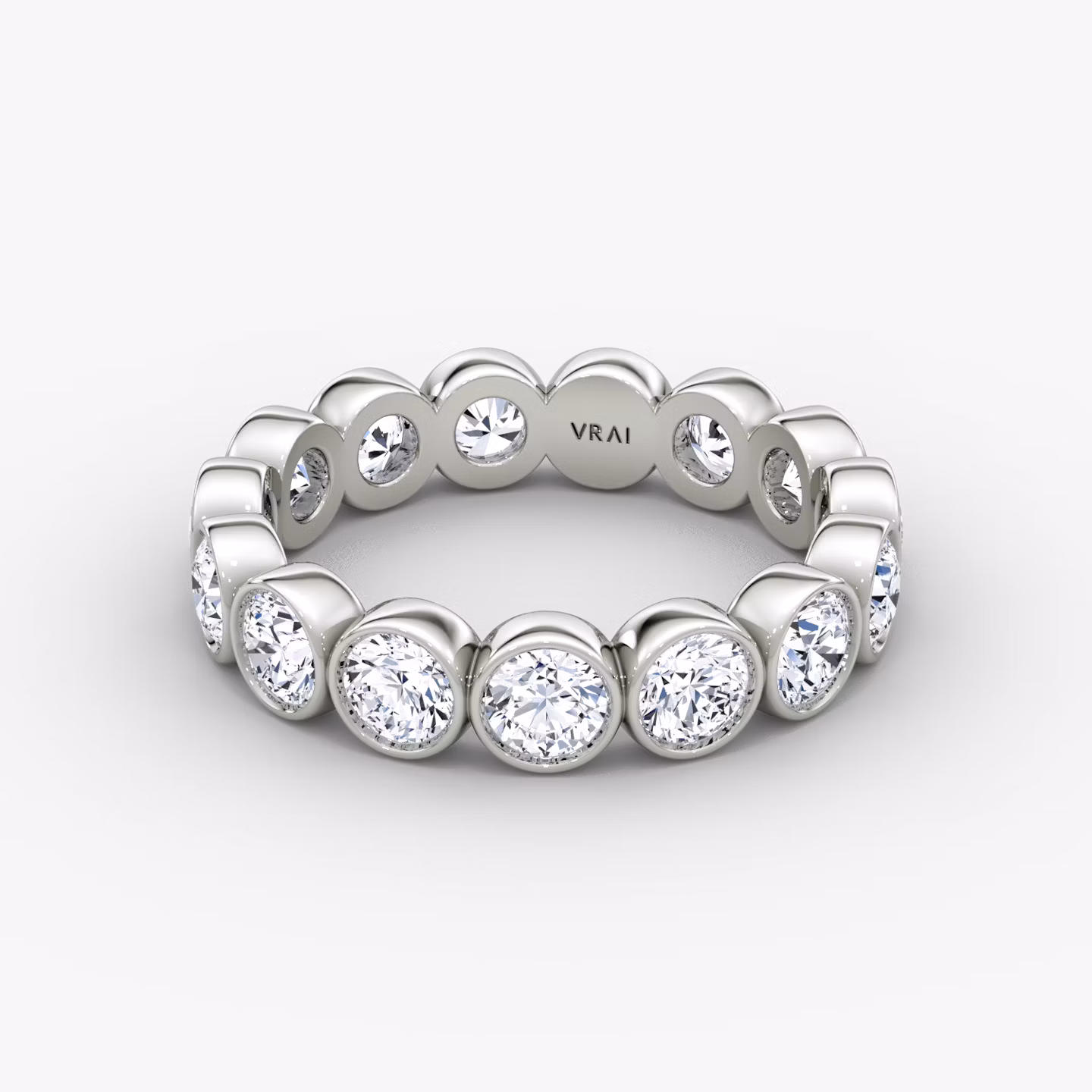 The Bezel Eternity Band Round Brilliant | Platinum