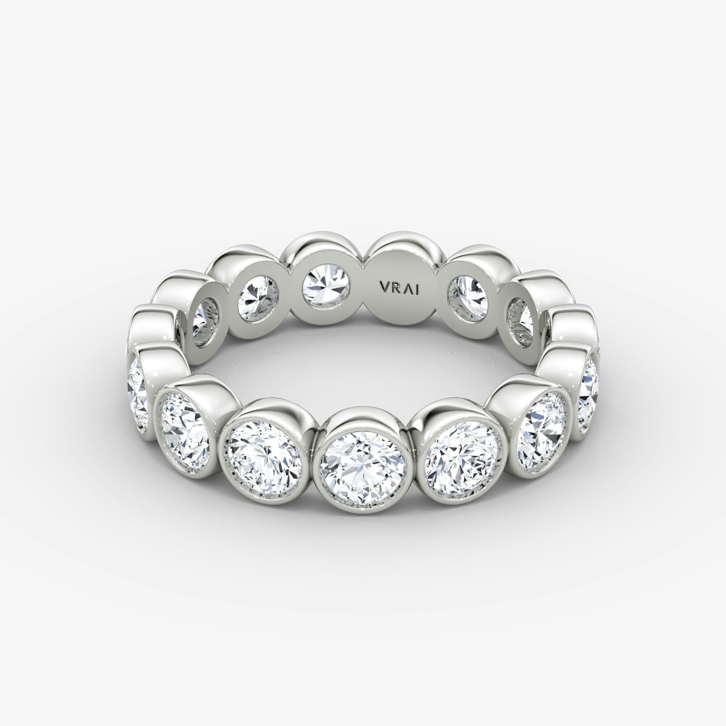 The Bezel Eternity Band | Round Brilliant | Platinum | diamondSize: original