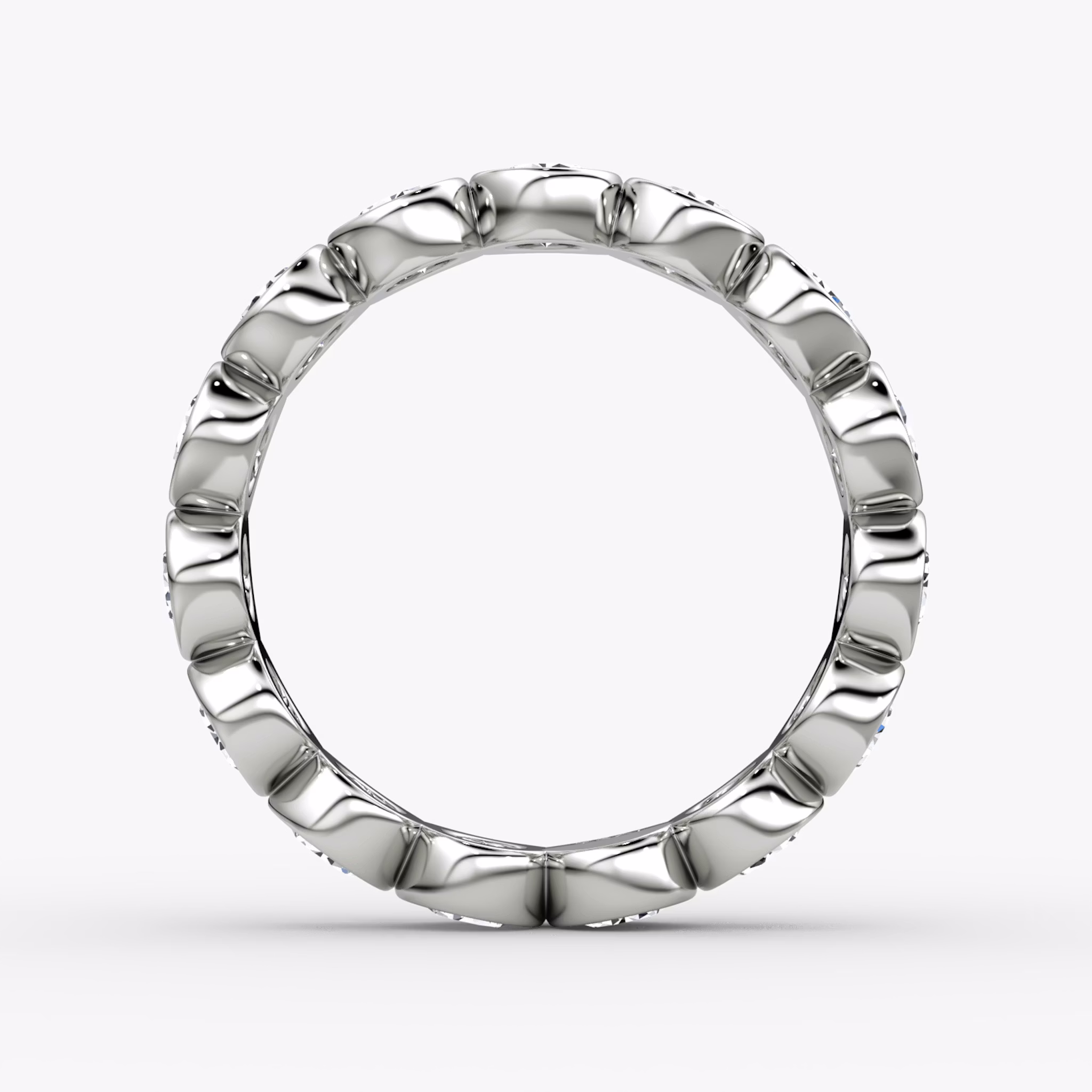 The Bezel Eternity Band | Round Brilliant | 18k | White Gold | diamondSize: original