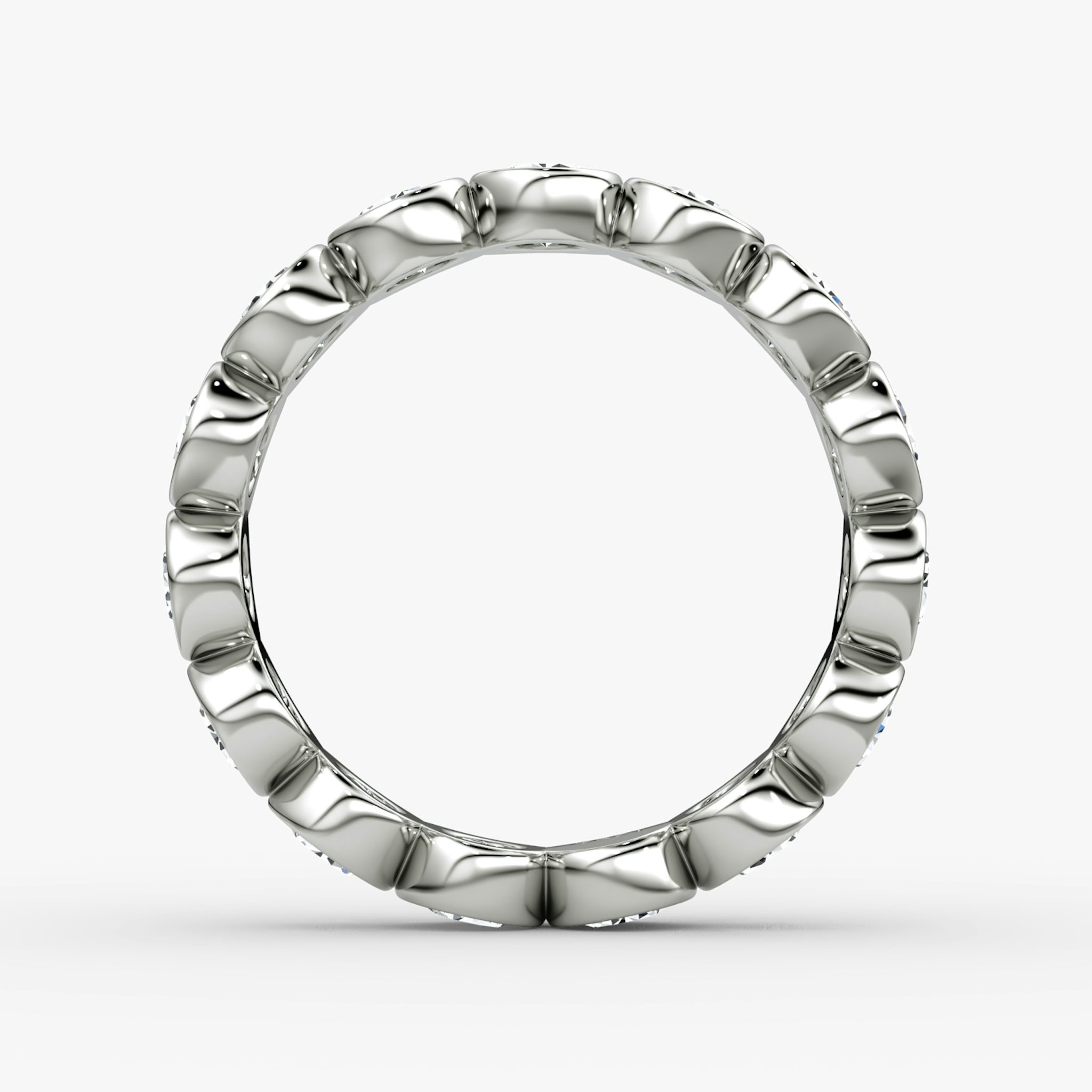 The Bezel Eternity Band | Round Brilliant | 18k | White Gold | diamondSize: original