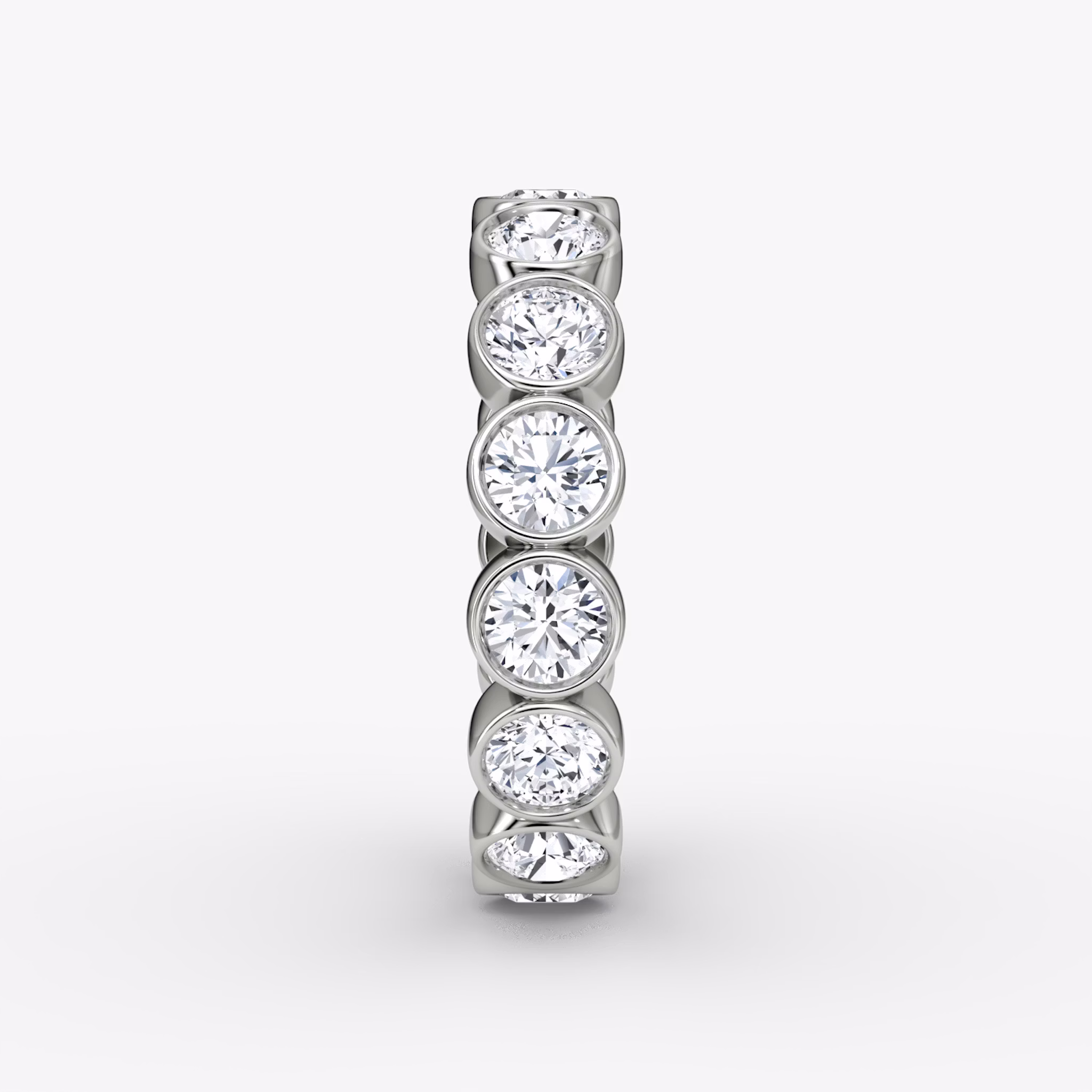 The Bezel Eternity Band | Round Brilliant | 18k | White Gold | diamondSize: original
