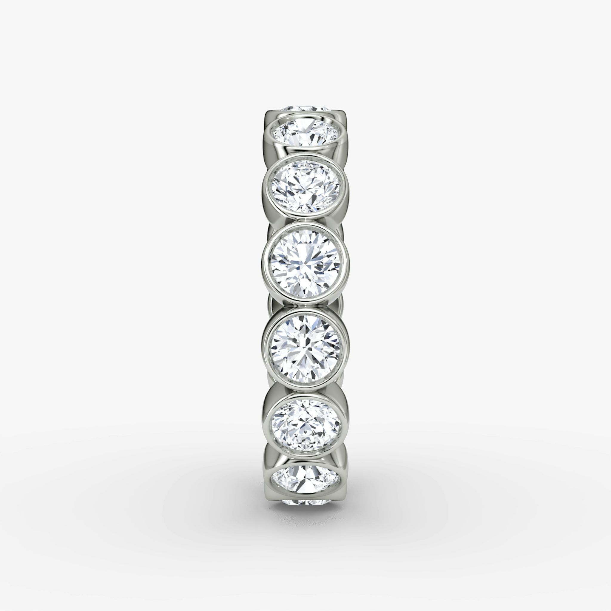 The Bezel Eternity Band | Round Brilliant | 18k | White Gold | diamondSize: original