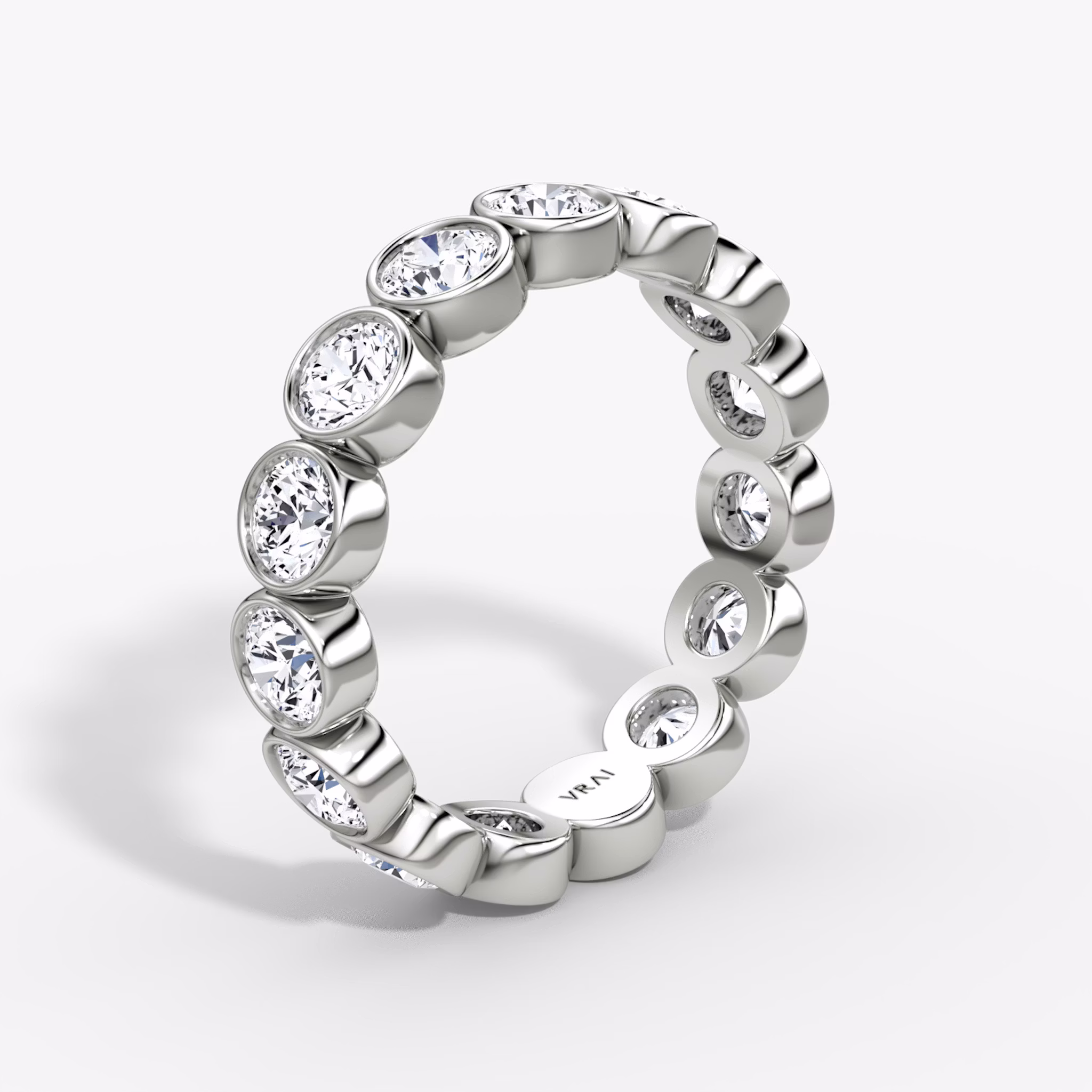 The Bezel Eternity Band | Round Brilliant | 18k | White Gold | diamondSize: original