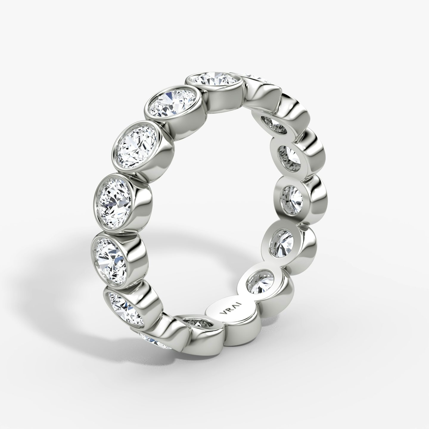 The Bezel Eternity Band | Round Brilliant | Platinum | diamondSize: original
