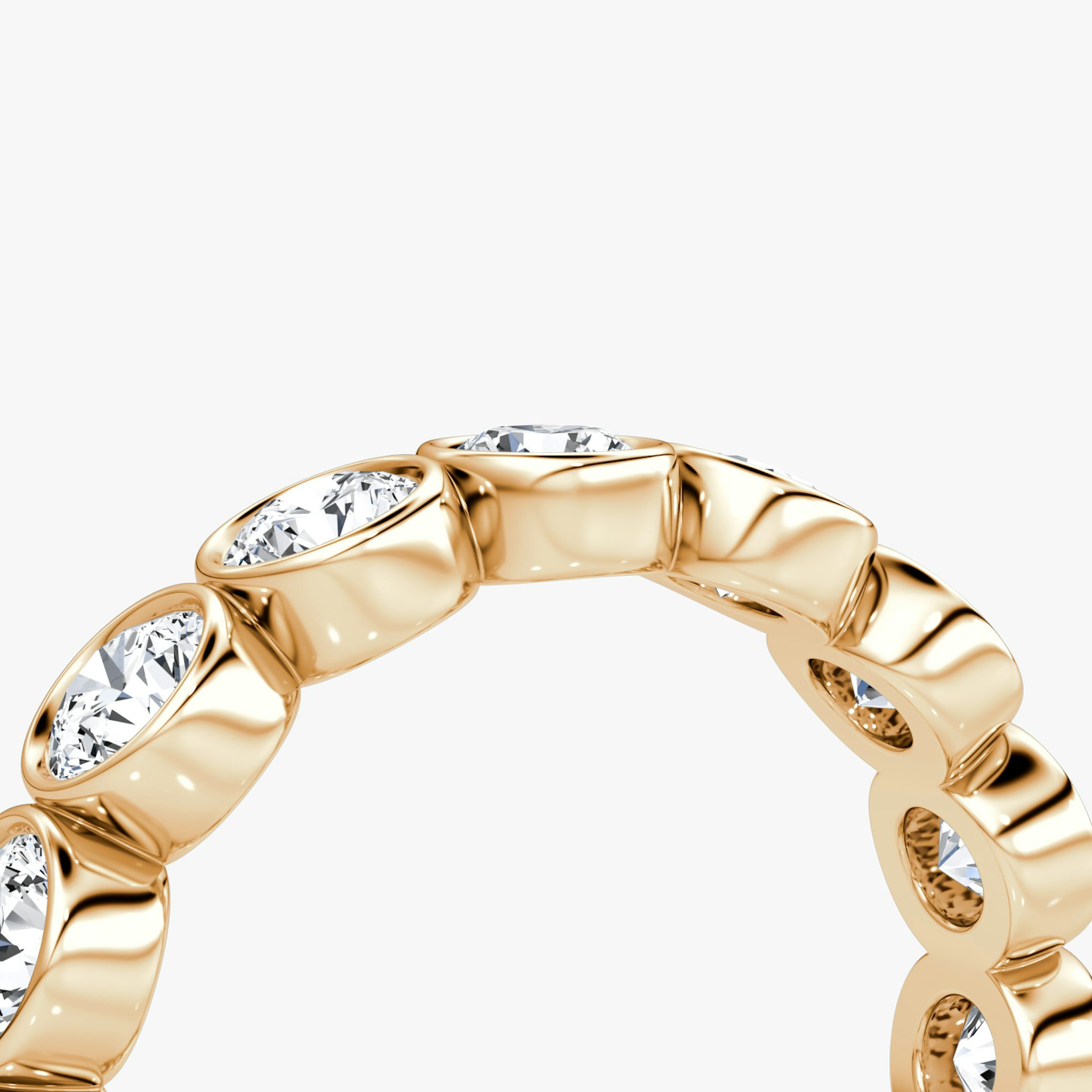 The Bezel Eternity Band | Round Brilliant | 14k | Rose Gold | diamondSize: original