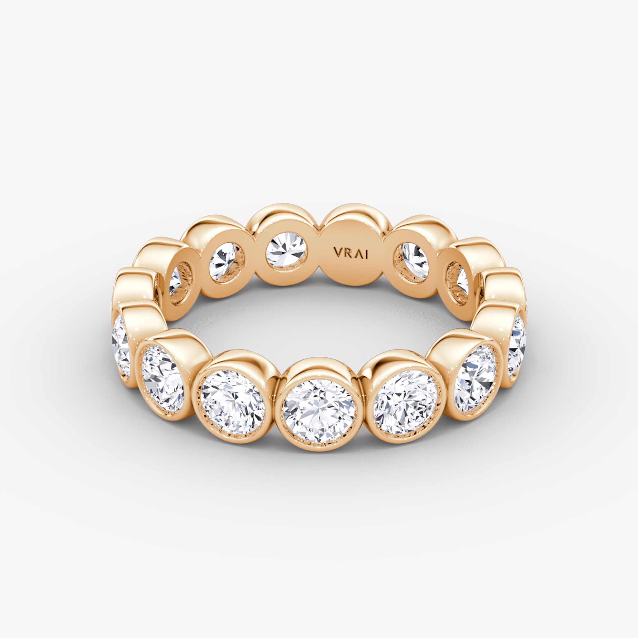 The Bezel Eternity Band | Round Brilliant | 14k | Rose Gold | diamondSize: original