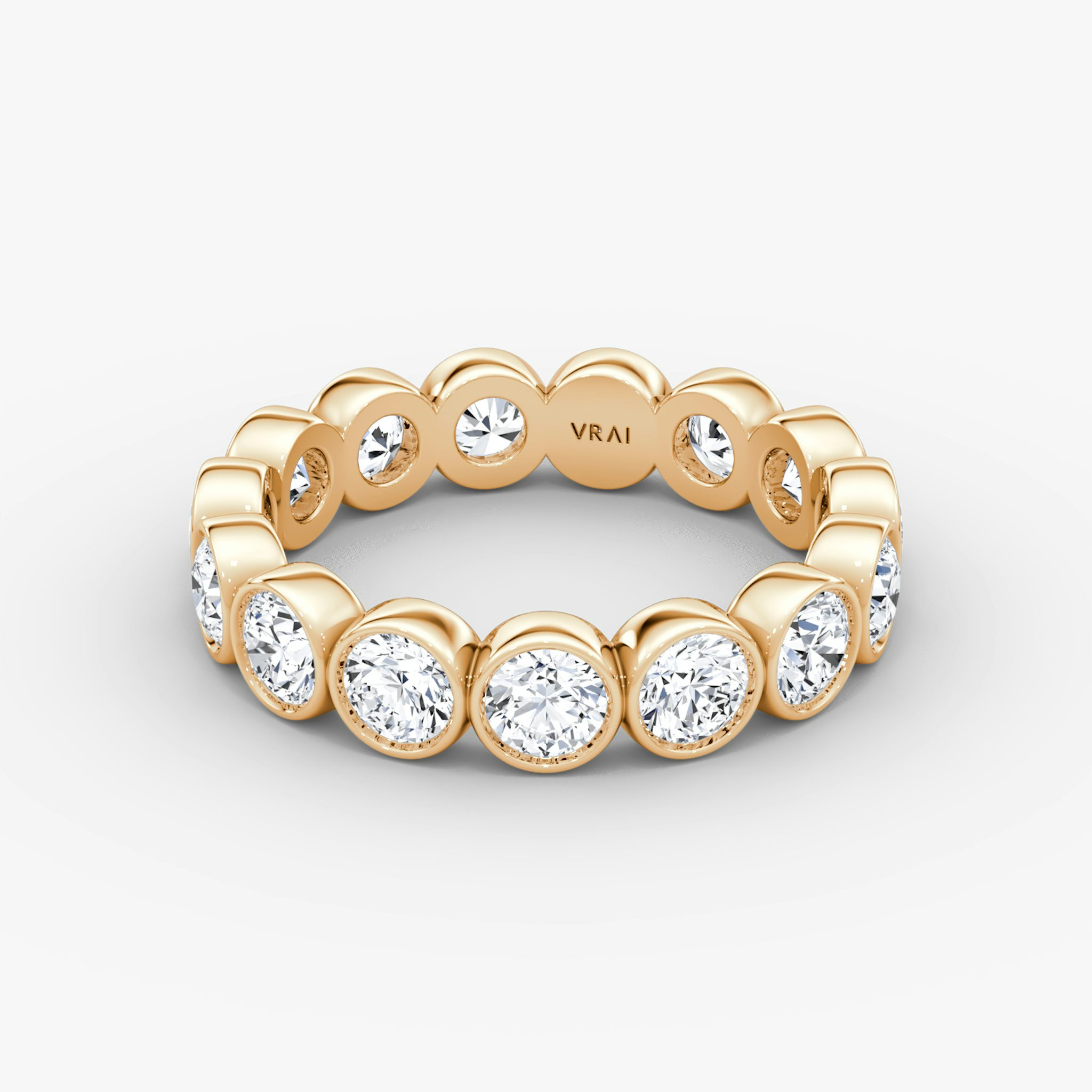 The Bezel Eternity Band | Round Brilliant | 14k | Rose Gold | diamondSize: original