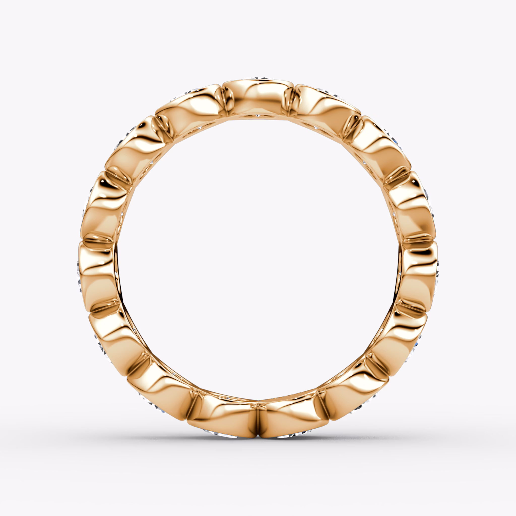 The Bezel Eternity Band | Round Brilliant | 14k | Rose Gold | diamondSize: original