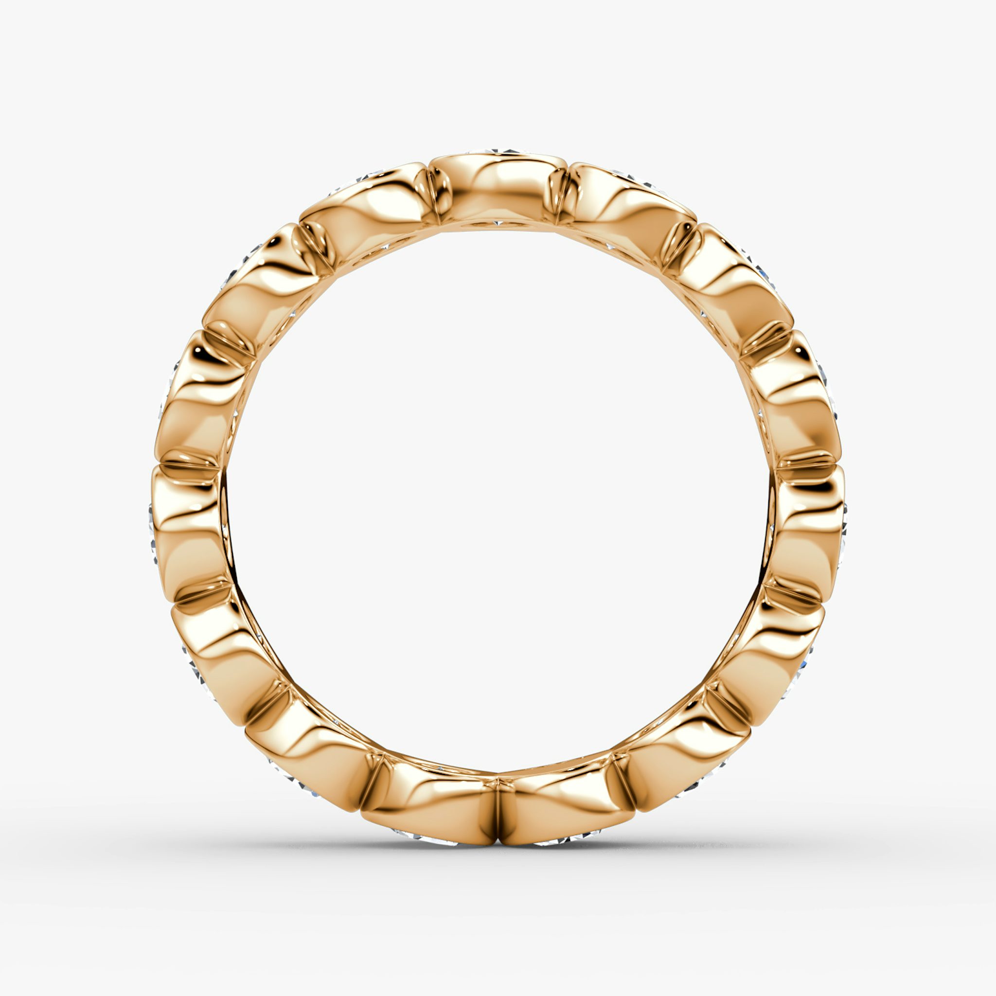The Bezel Eternity Band | Round Brilliant | 14k | Rose Gold | diamondSize: original