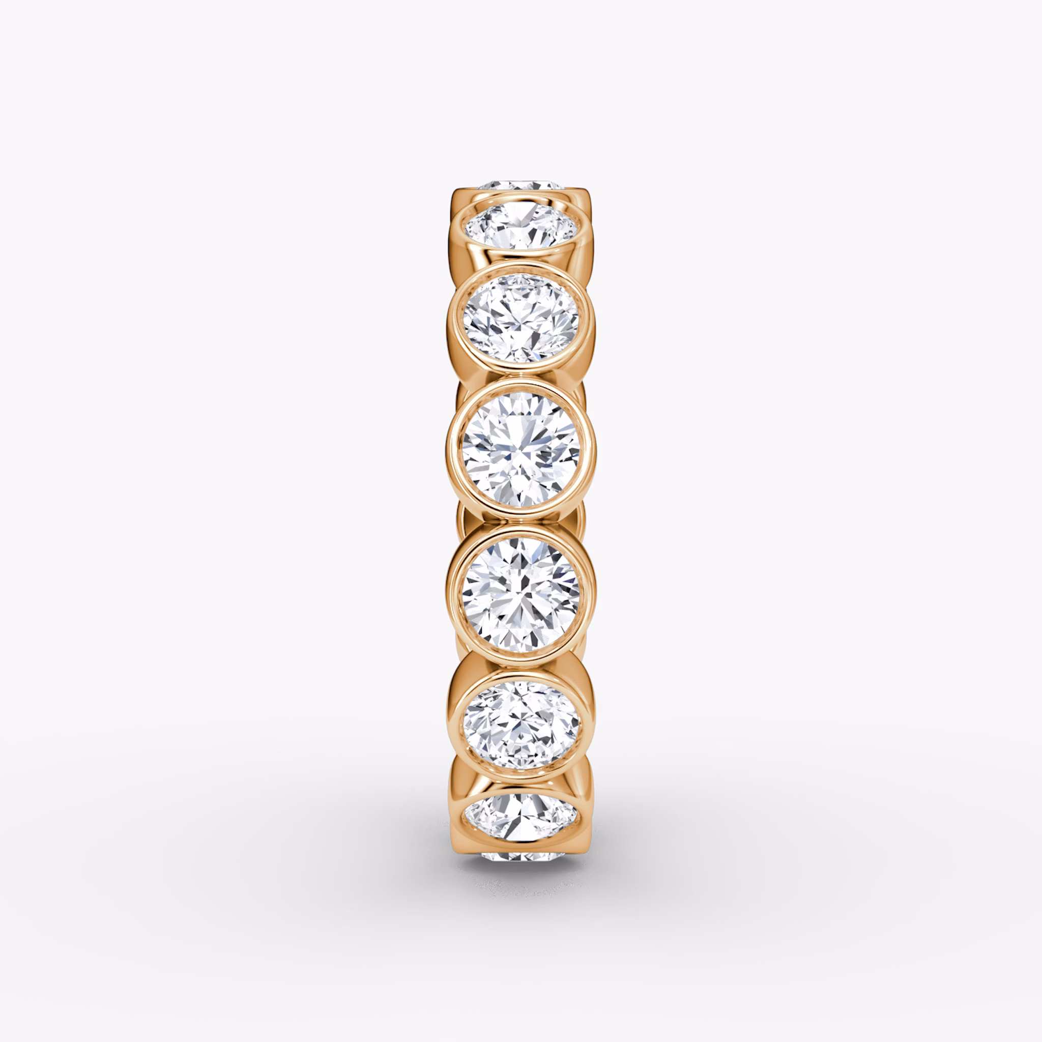 The Bezel Eternity Band | Round Brilliant | 14k | Rose Gold | diamondSize: original