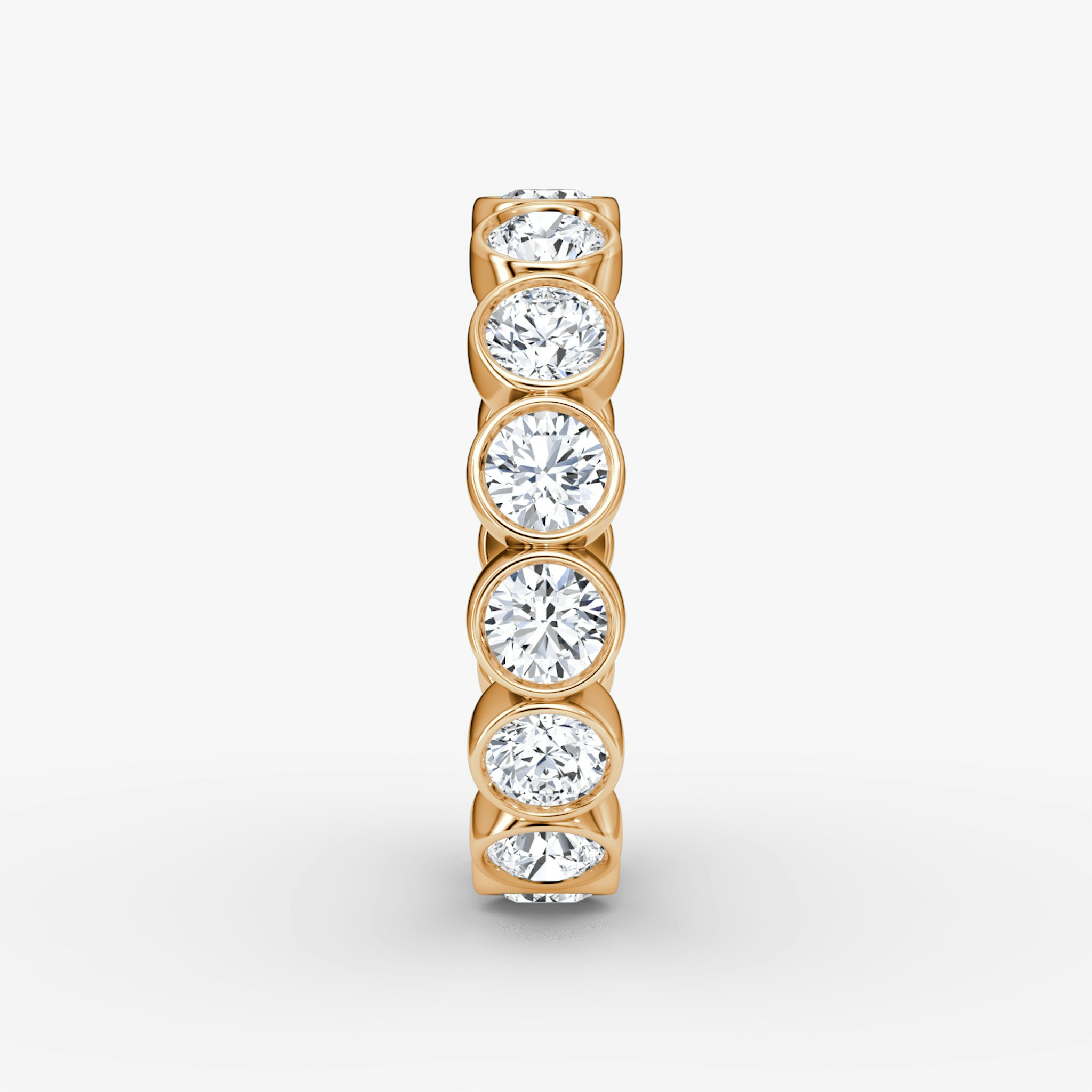 The Bezel Eternity Band | Round Brilliant | 14k | Rose Gold | diamondSize: original