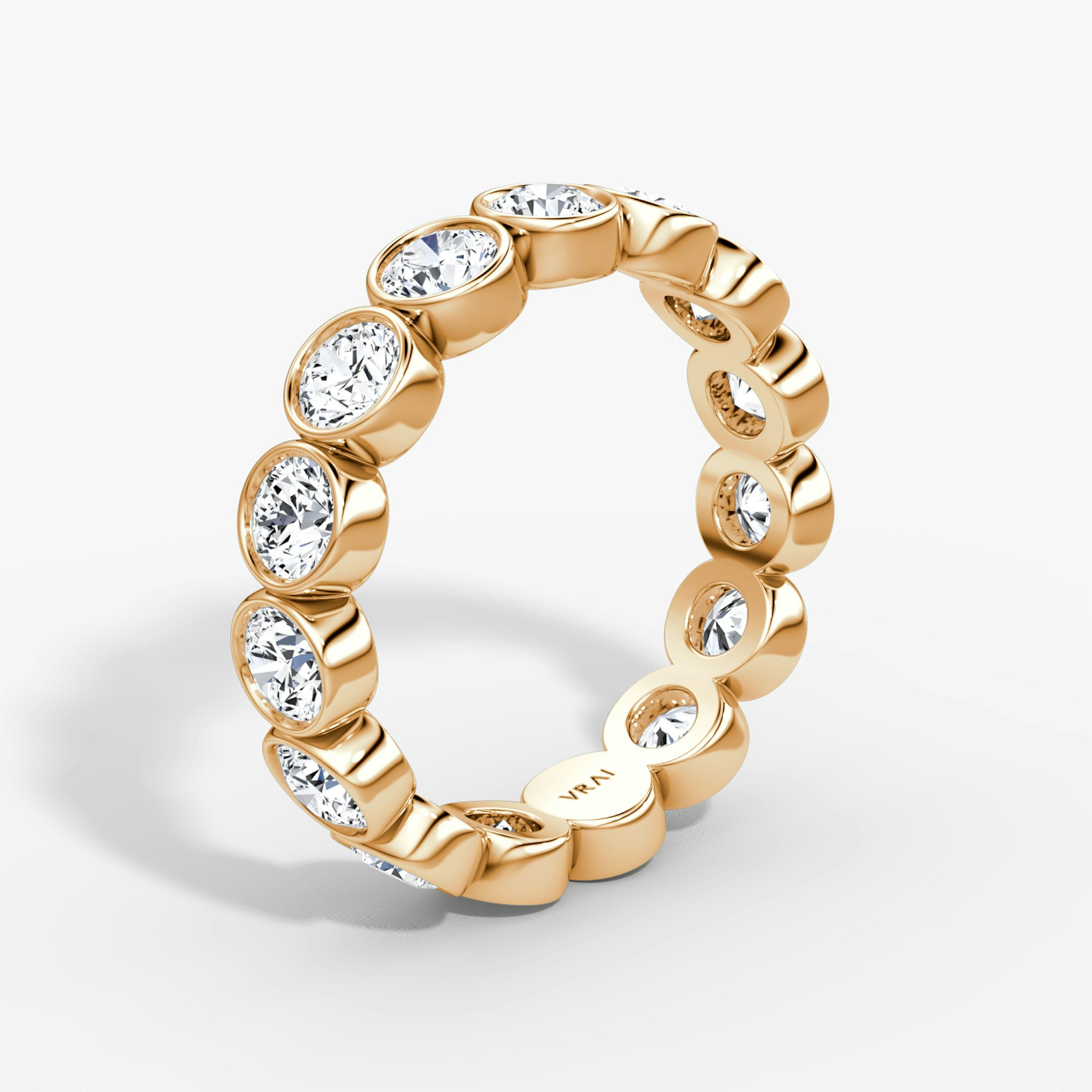 The Bezel Eternity Band | Round Brilliant | 14k | Rose Gold | diamondSize: original