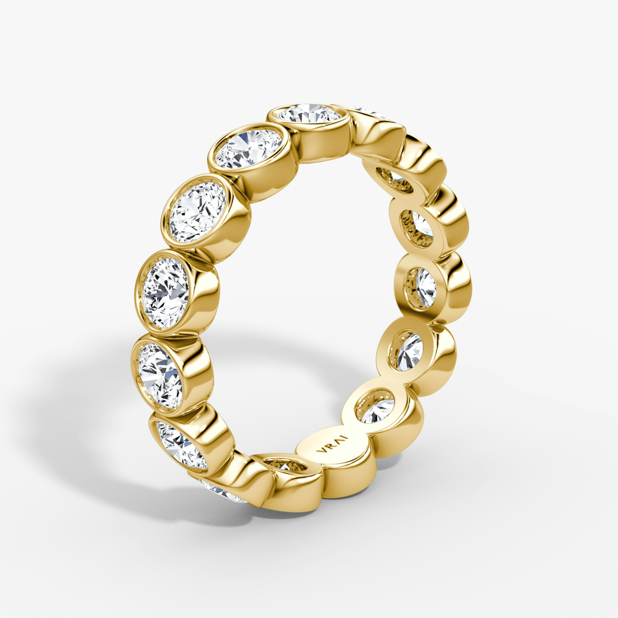 The Bezel Eternity Band | Round Brilliant | 18k | Yellow Gold | diamondSize: original