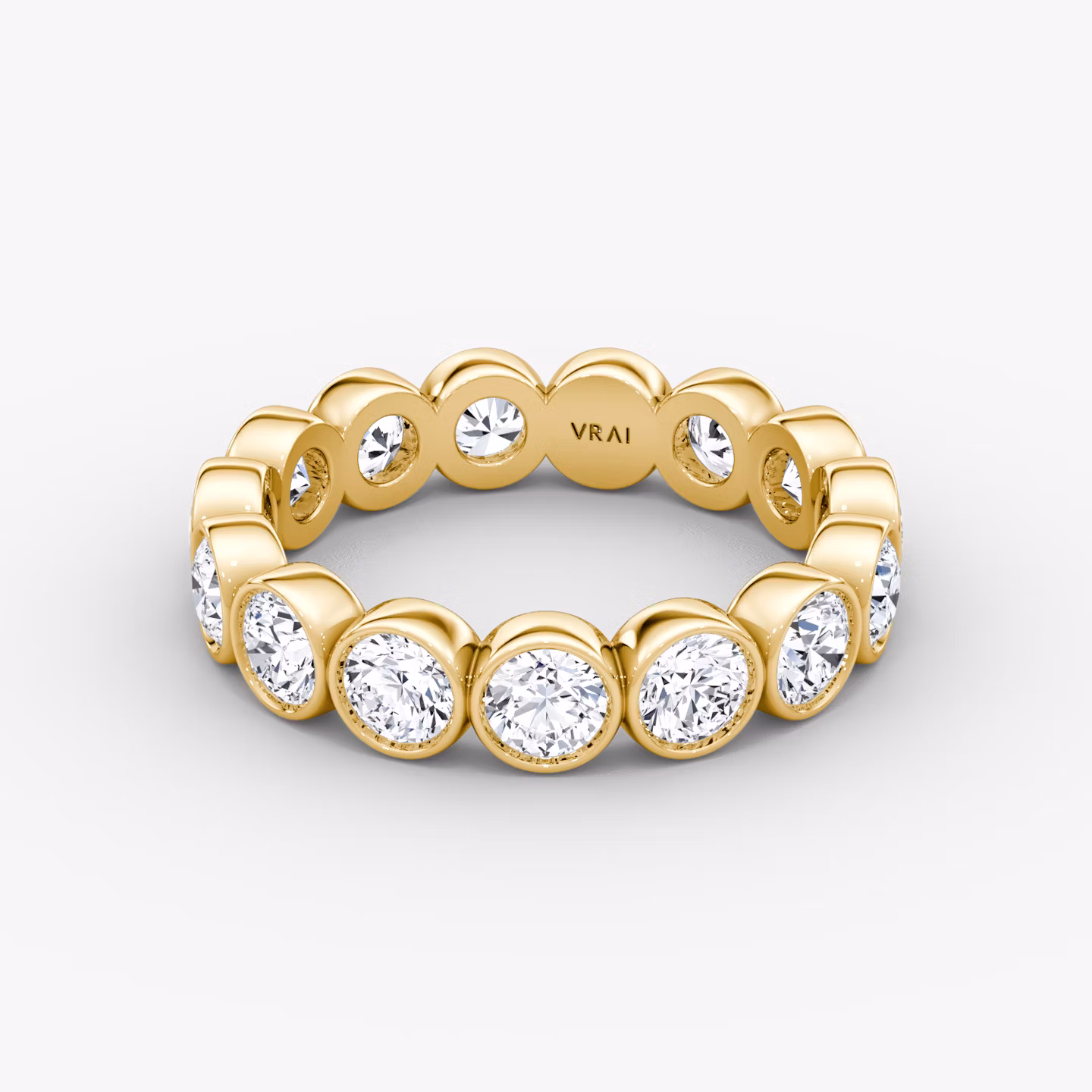 The Bezel Eternity Band | Round Brilliant | 18k | Yellow Gold | diamondSize: original