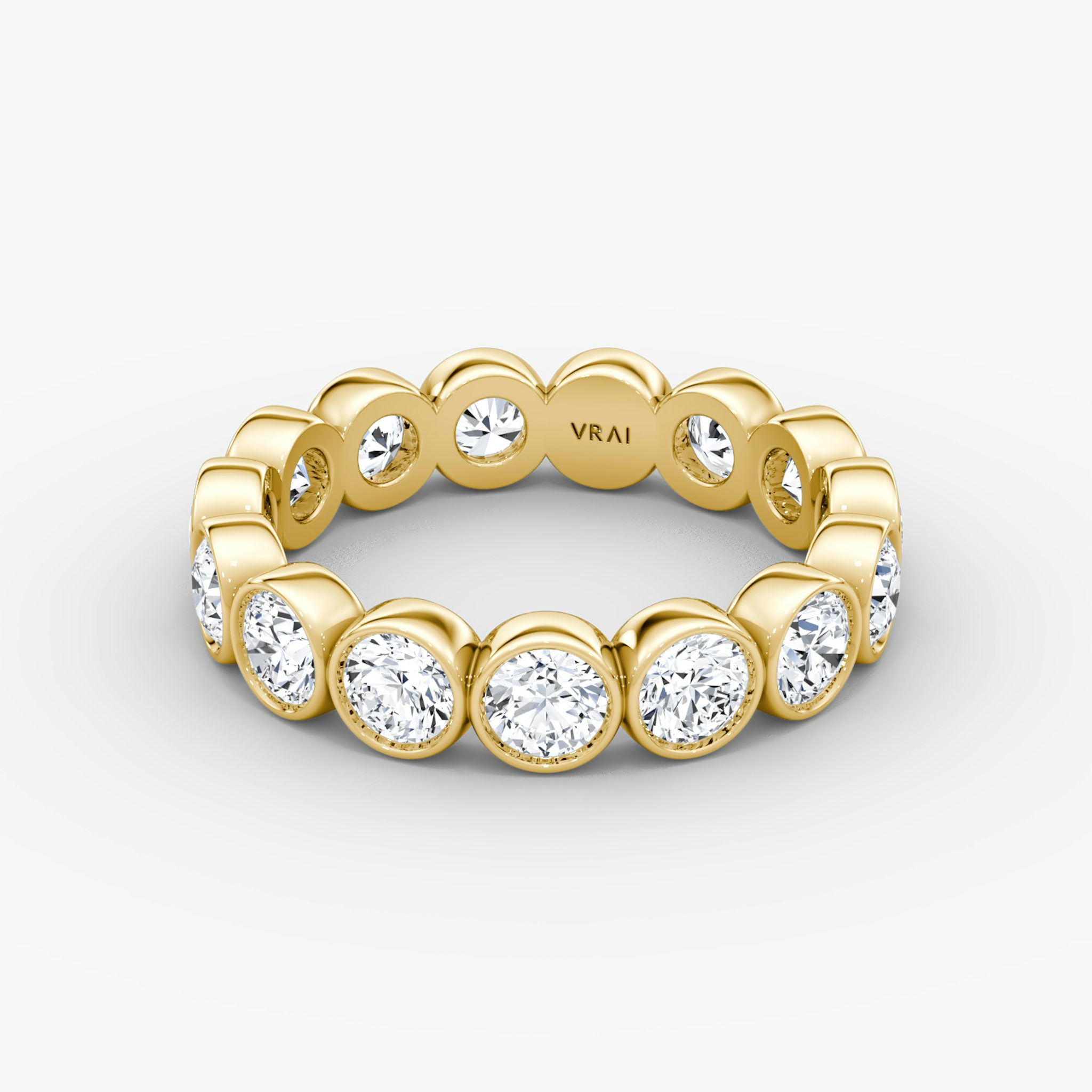 The Bezel Eternity Band | Round Brilliant | 18k | Yellow Gold | diamondSize: original