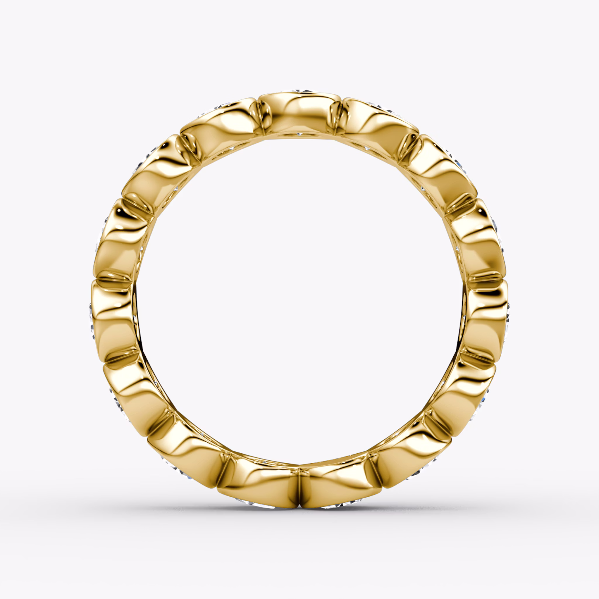 The Bezel Eternity Band | Round Brilliant | 18k | Yellow Gold | diamondSize: original