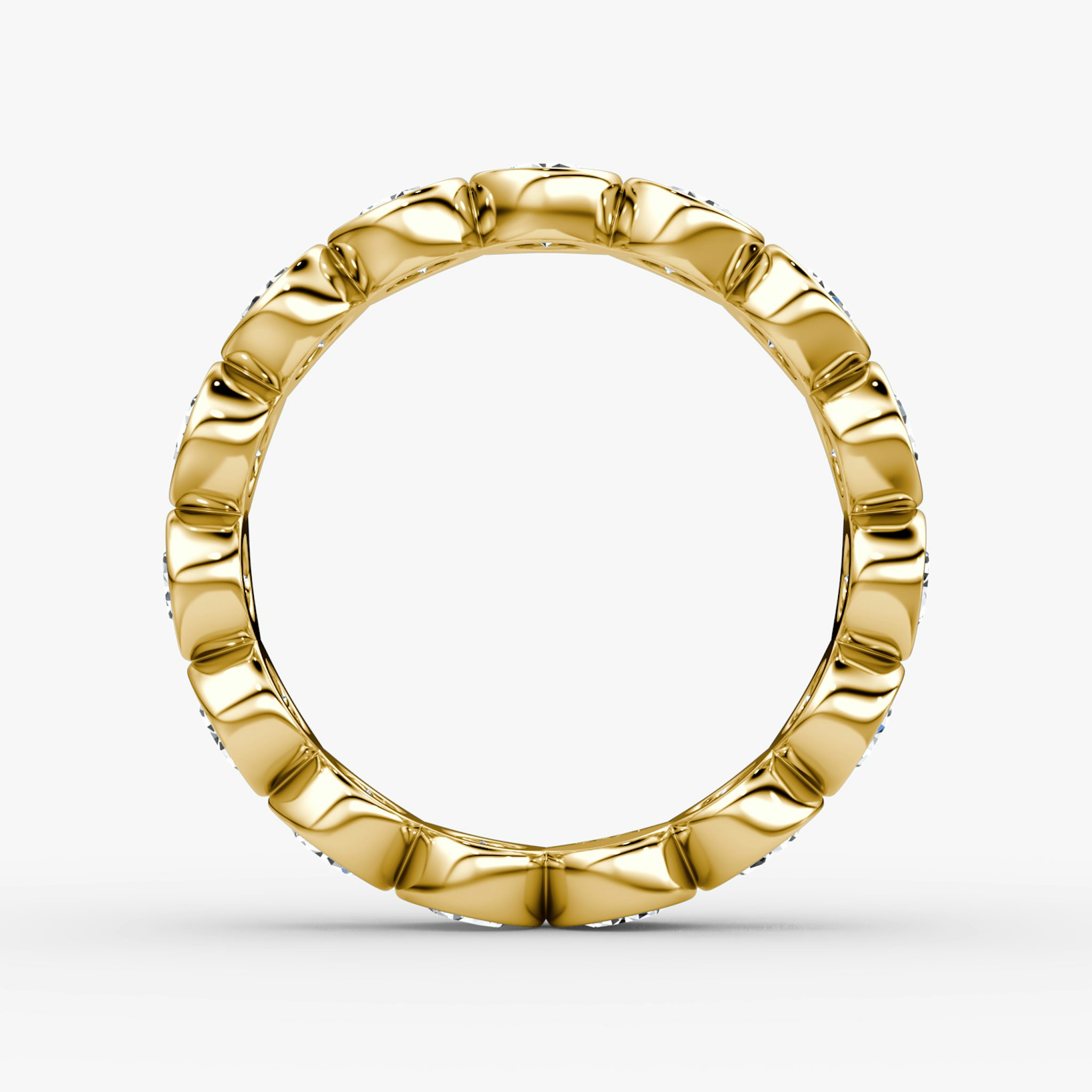 The Bezel Eternity Band | Round Brilliant | 18k | Yellow Gold | diamondSize: original