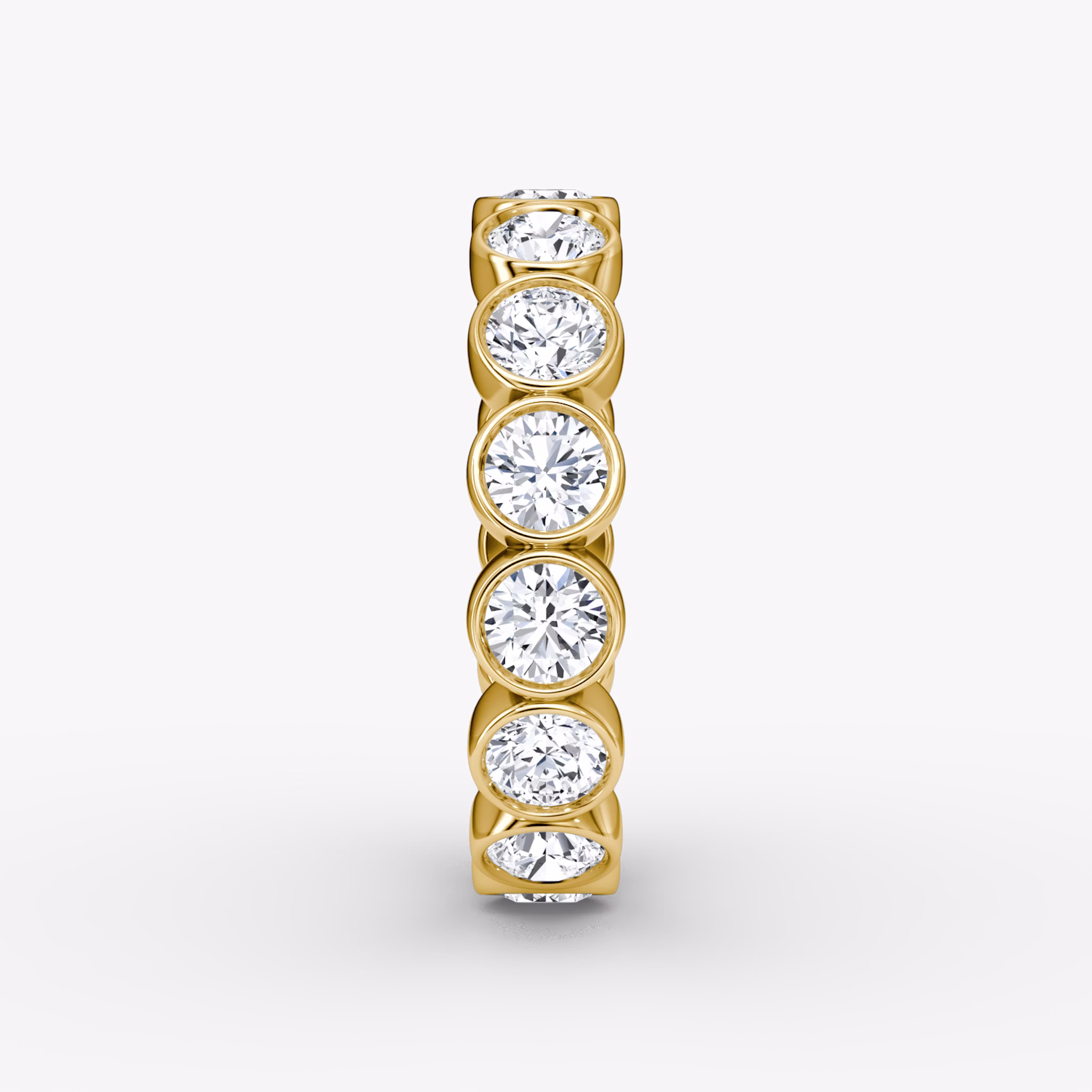 The Bezel Eternity Band | Round Brilliant | 18k | Yellow Gold | diamondSize: original