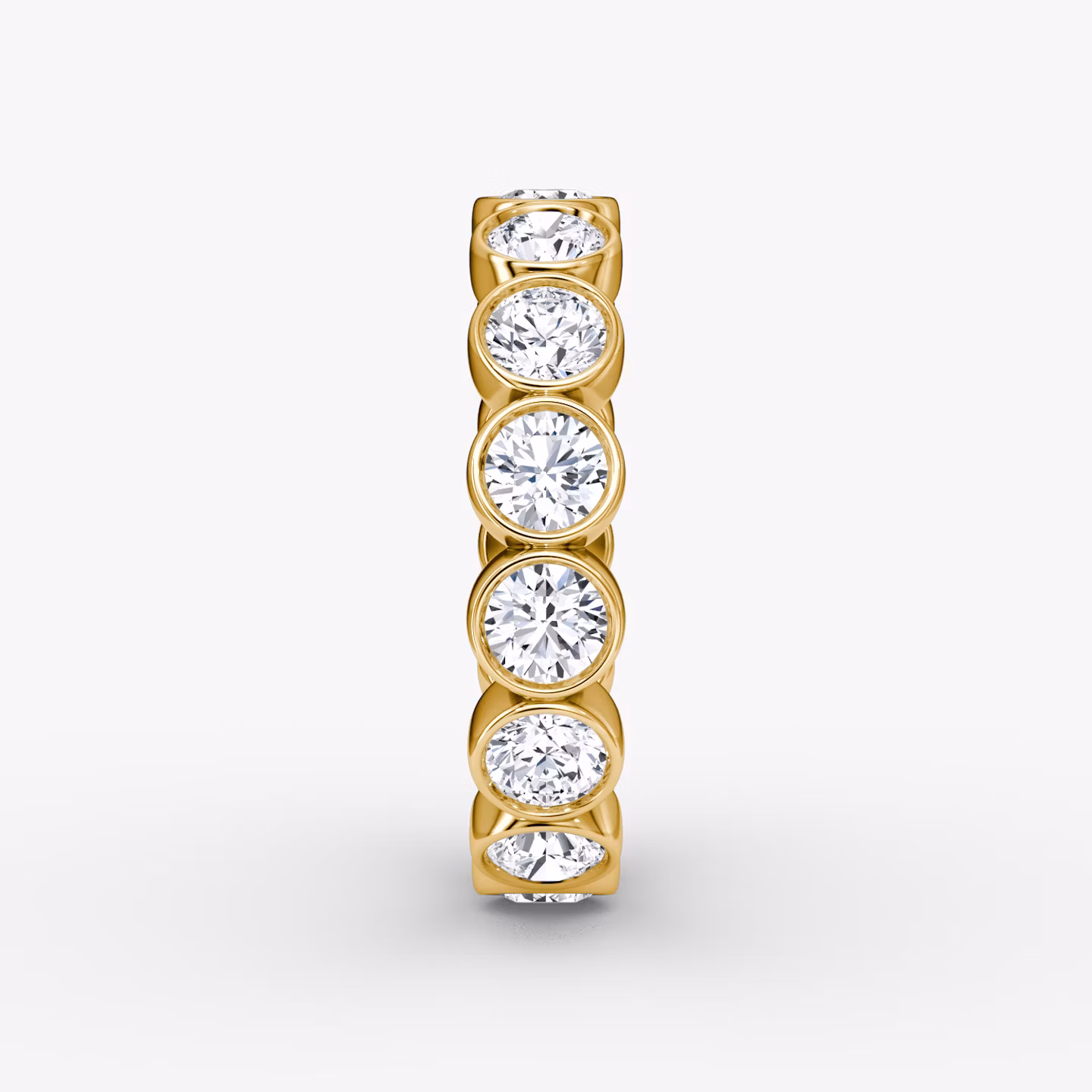 The Bezel Eternity Band | Round Brilliant | 18k | Yellow Gold | diamondSize: original