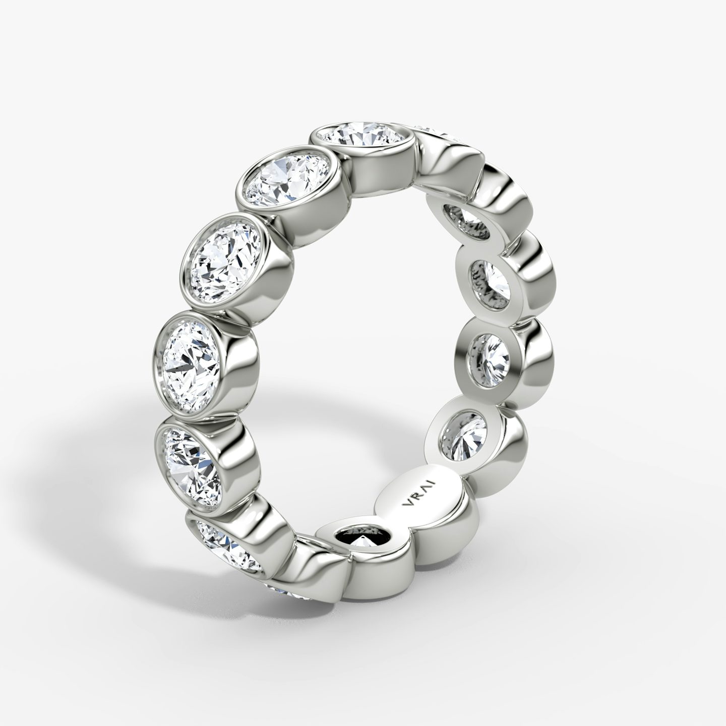The Bezel Eternity Band | Round Brilliant | Platinum | diamondSize: large