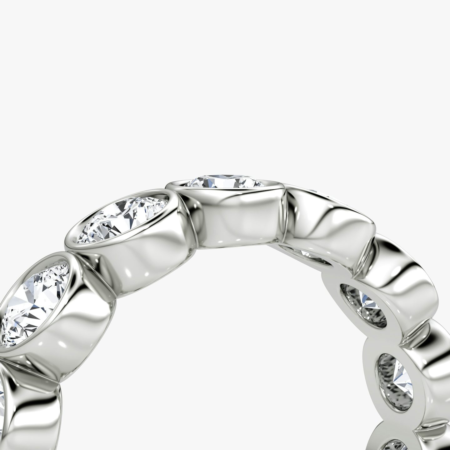 The Bezel Eternity Band | Round Brilliant | Platinum | diamondSize: large