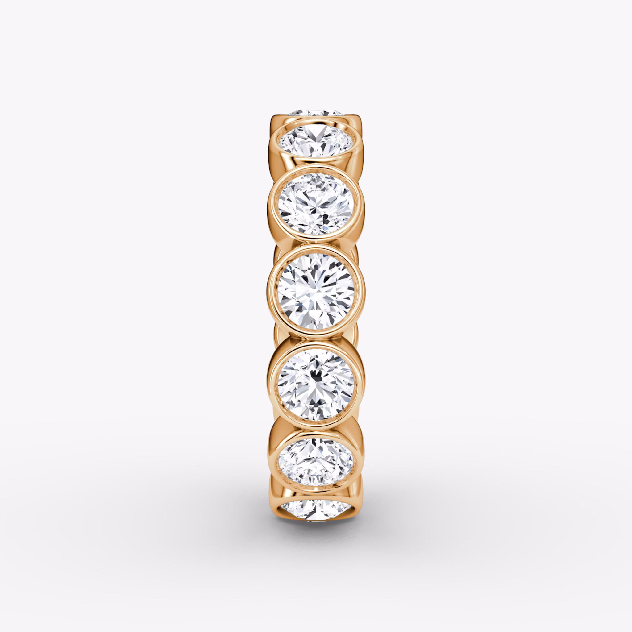 The Bezel Eternity Band | Round Brilliant | 14k | Rose Gold | diamondSize: large