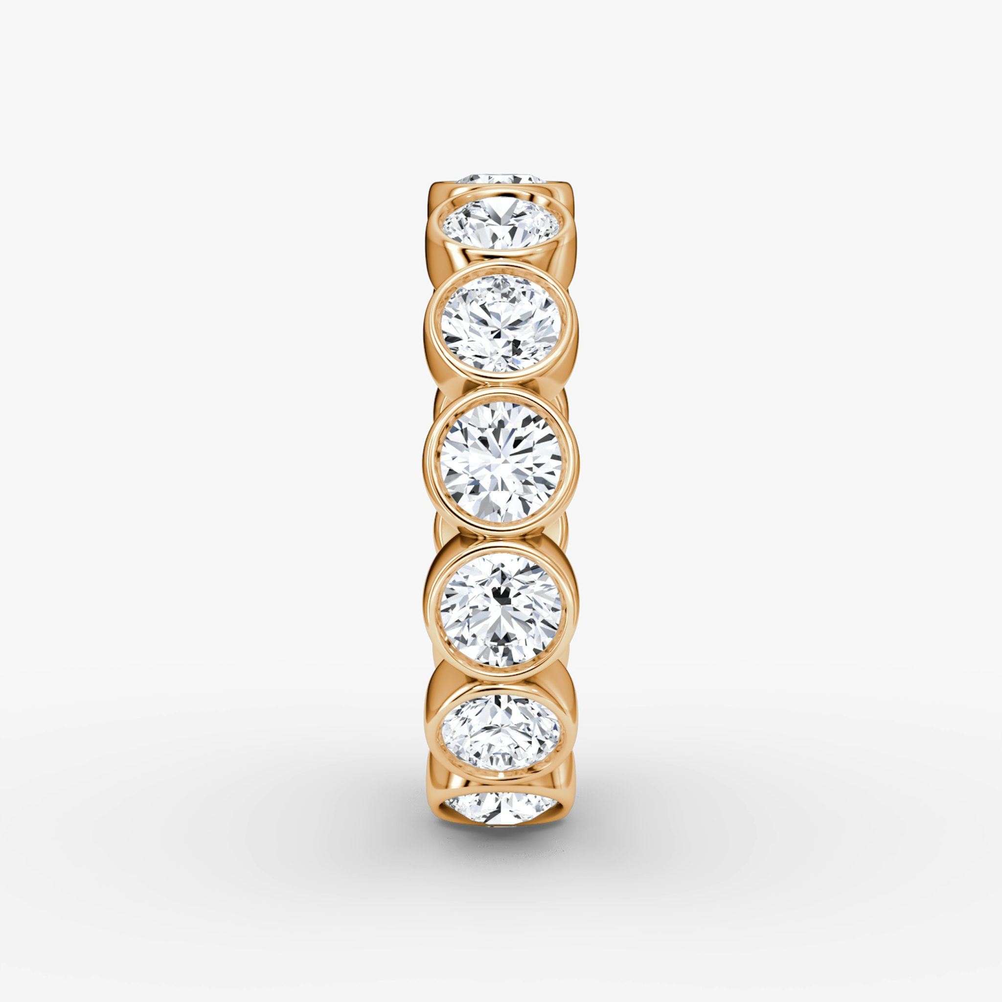 The Bezel Eternity Band | Round Brilliant | 14k | Rose Gold | diamondSize: large