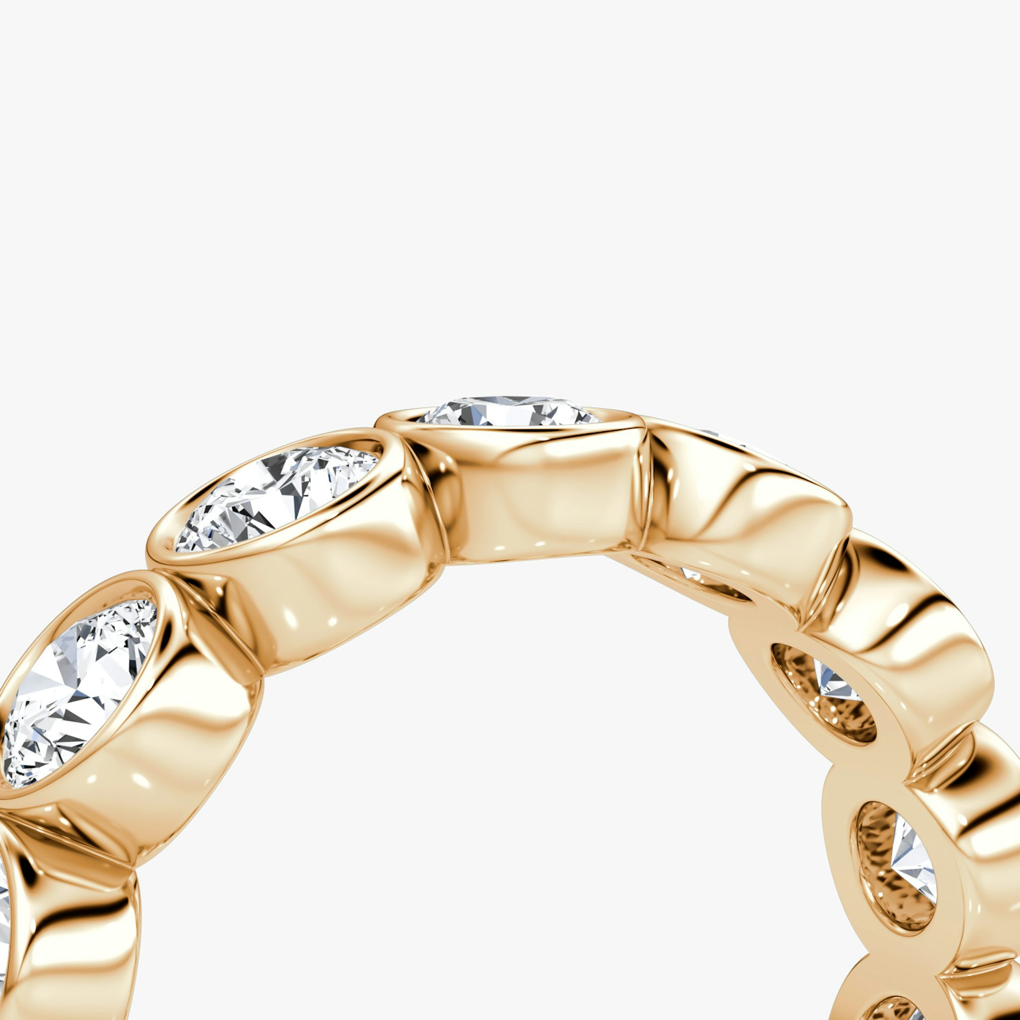 The Bezel Eternity Band | Round Brilliant | 14k | Rose Gold | diamondSize: large