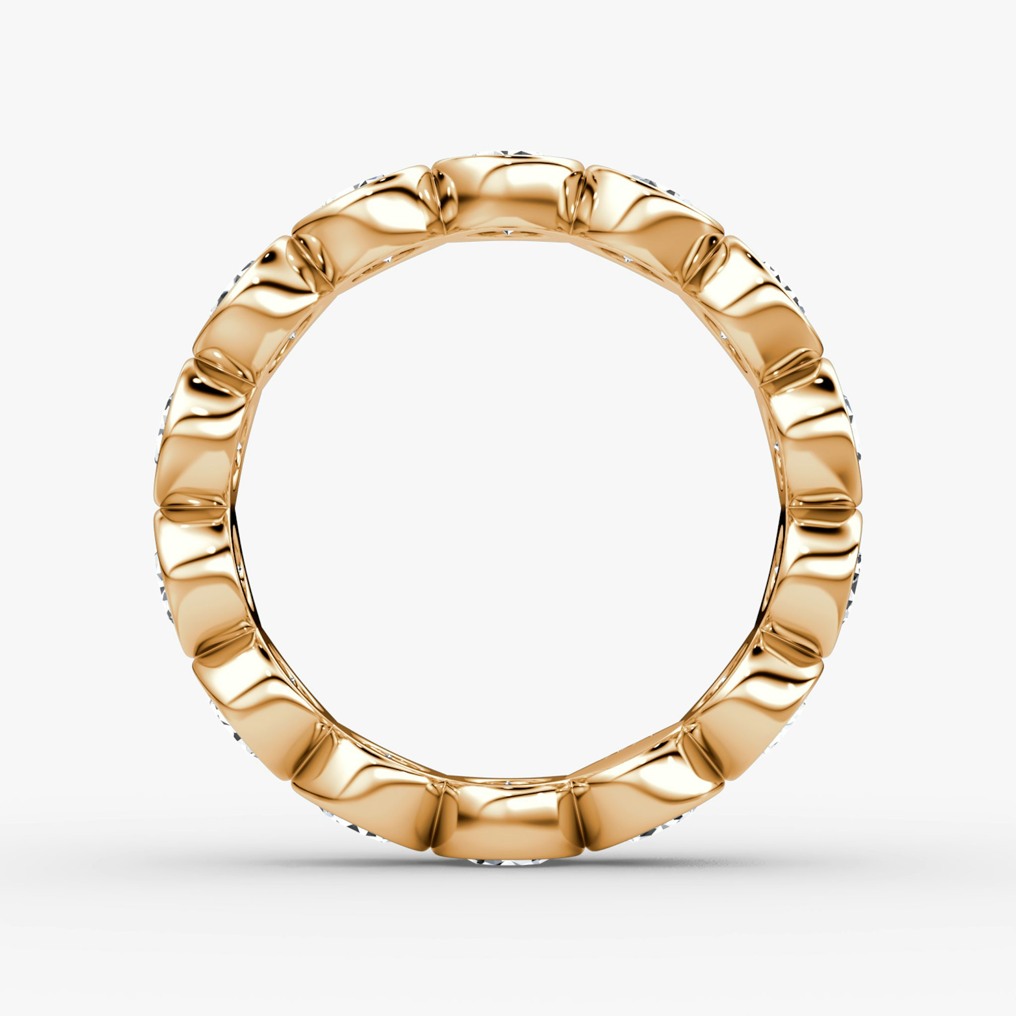 The Bezel Eternity Band | Round Brilliant | 14k | Rose Gold | diamondSize: large