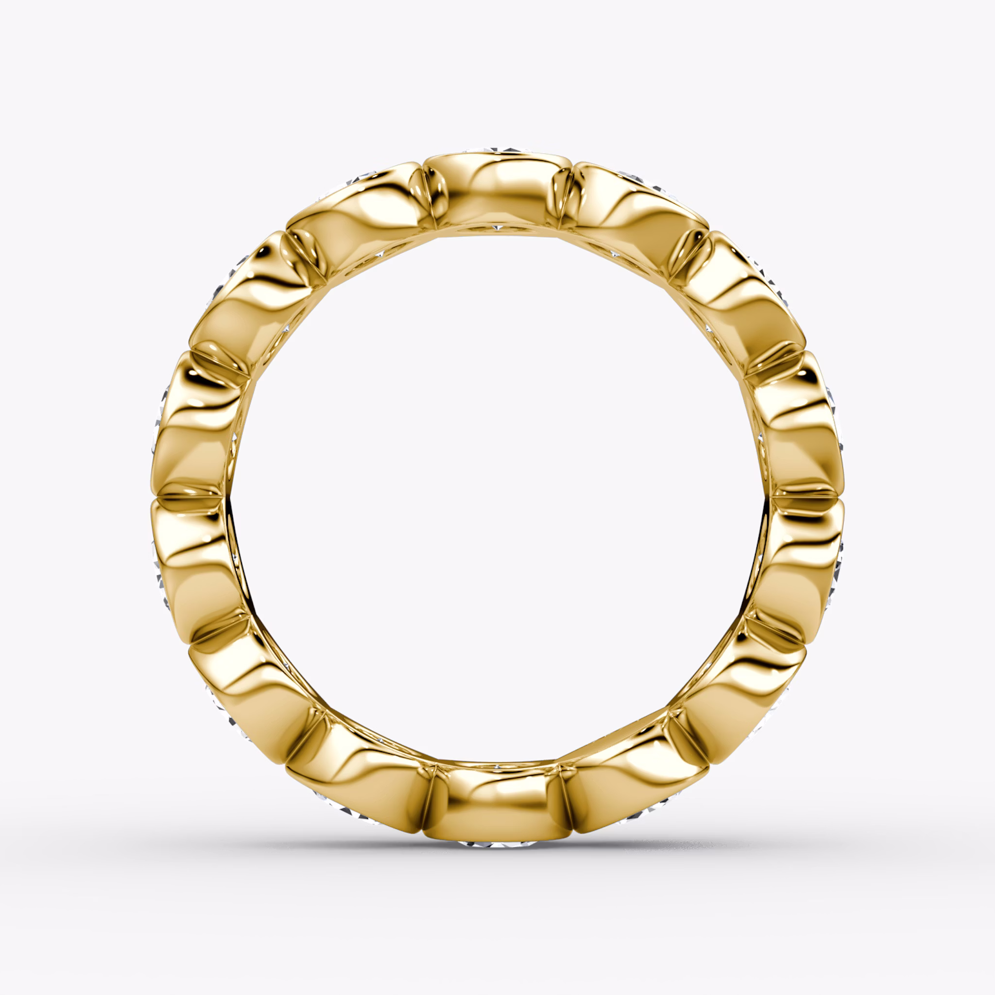 The Bezel Eternity Band | Round Brilliant | 18k | Yellow Gold | diamondSize: large