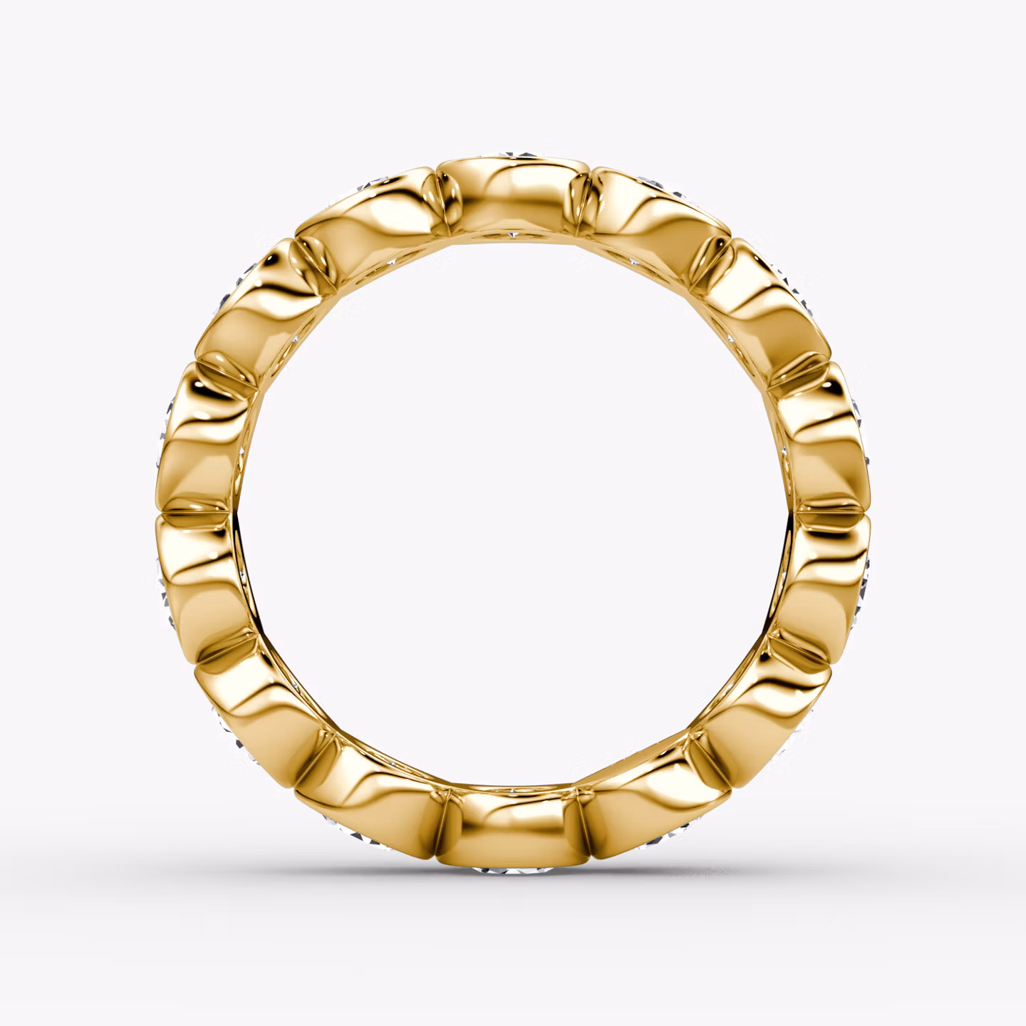 The Bezel Eternity Band | Round Brilliant | 18k | Yellow Gold | diamondSize: large