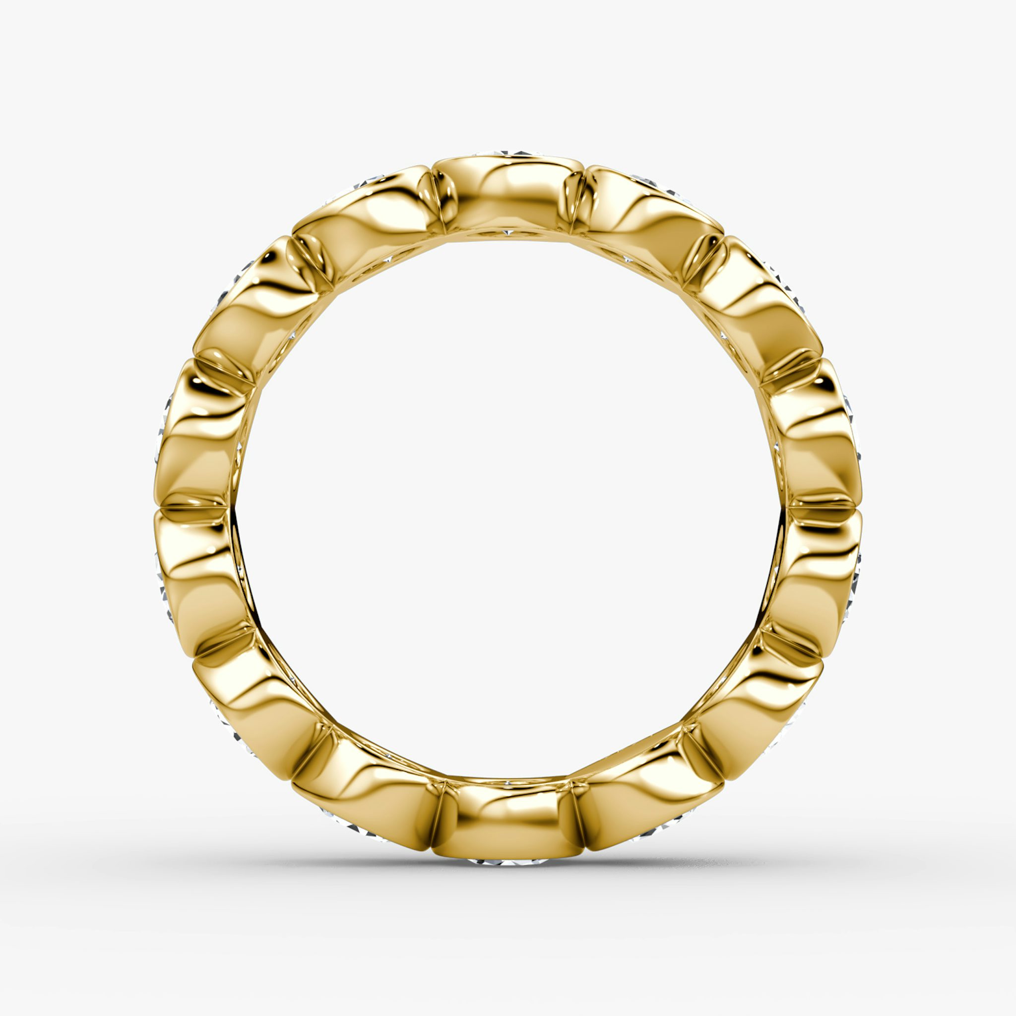 The Bezel Eternity Band | Round Brilliant | 18k | Yellow Gold | diamondSize: large