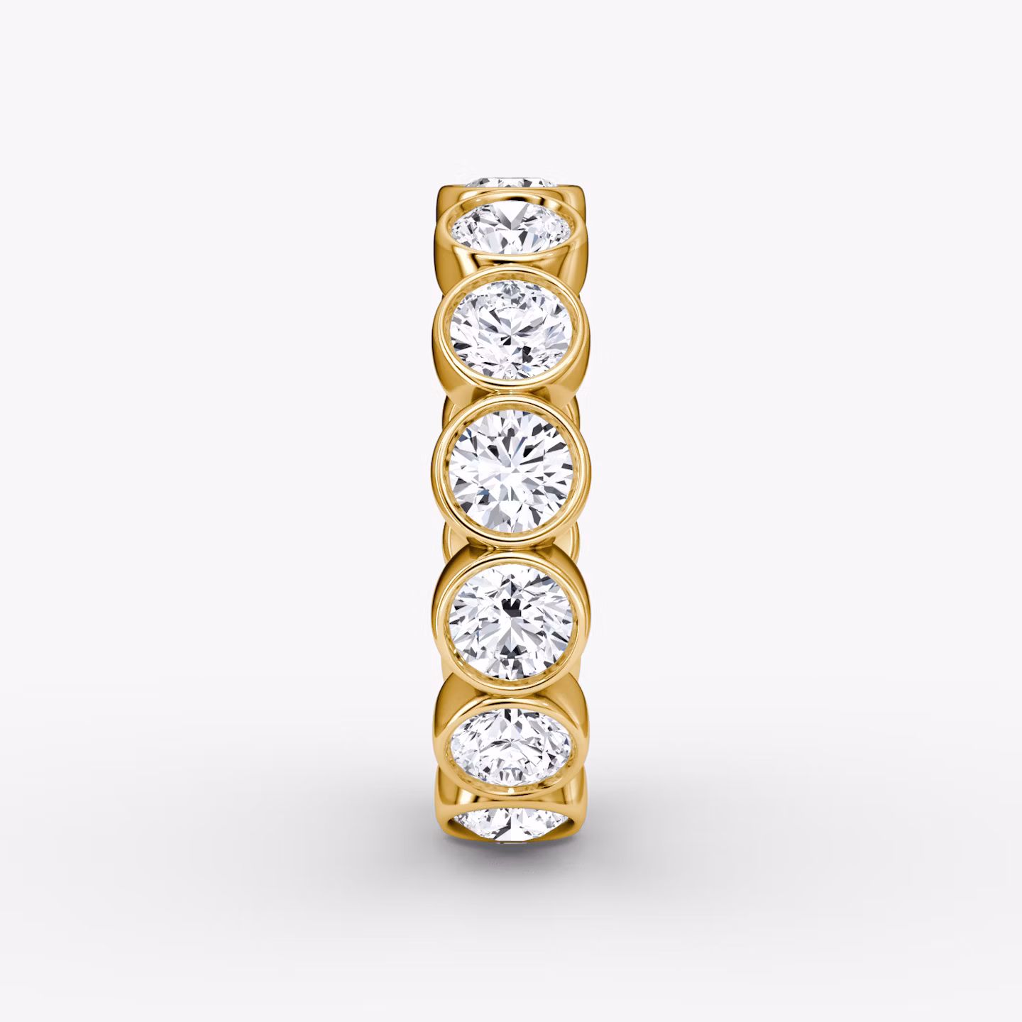 The Bezel Eternity Band | Round Brilliant | 18k | Yellow Gold | diamondSize: large