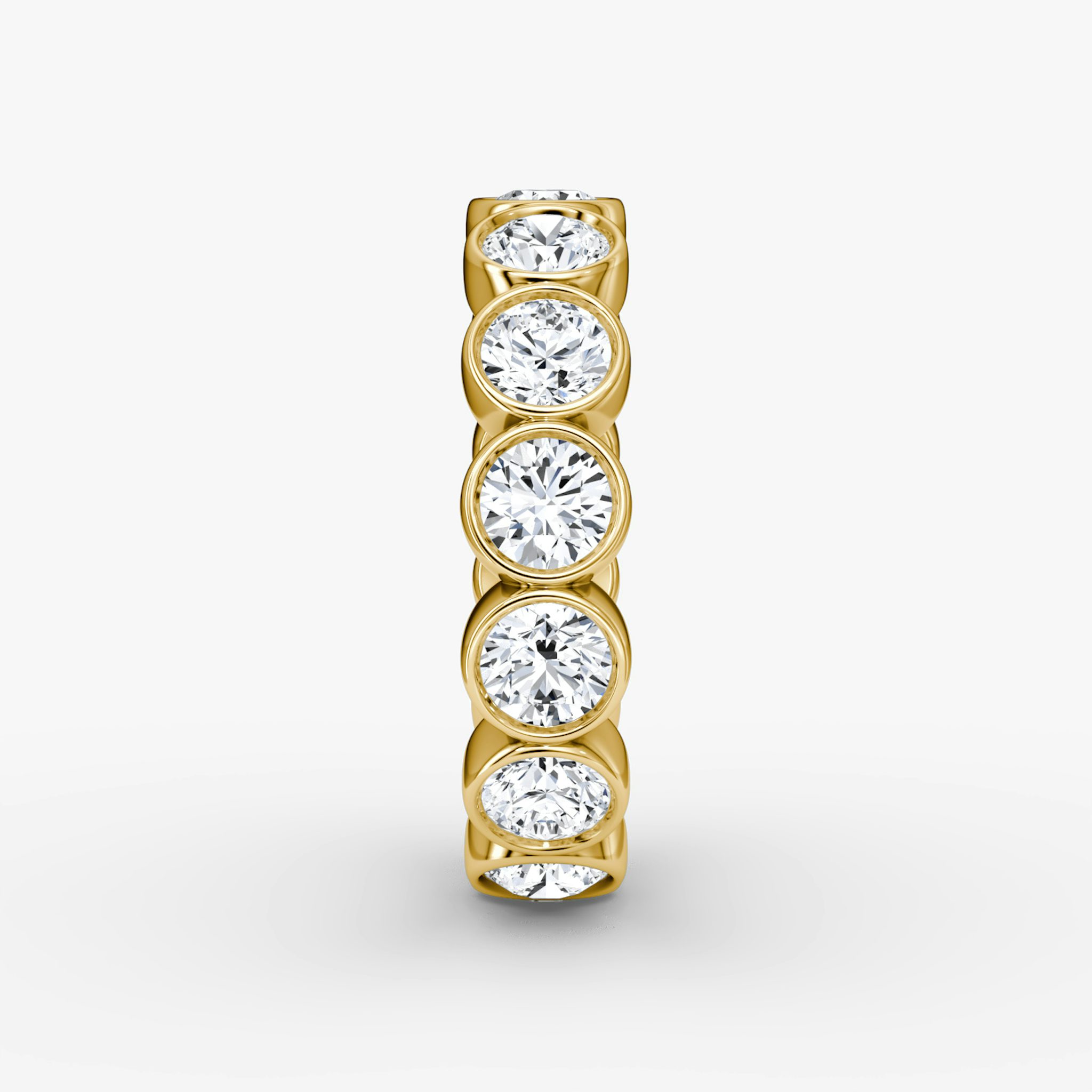 The Bezel Eternity Band | Round Brilliant | 18k | Yellow Gold | diamondSize: large