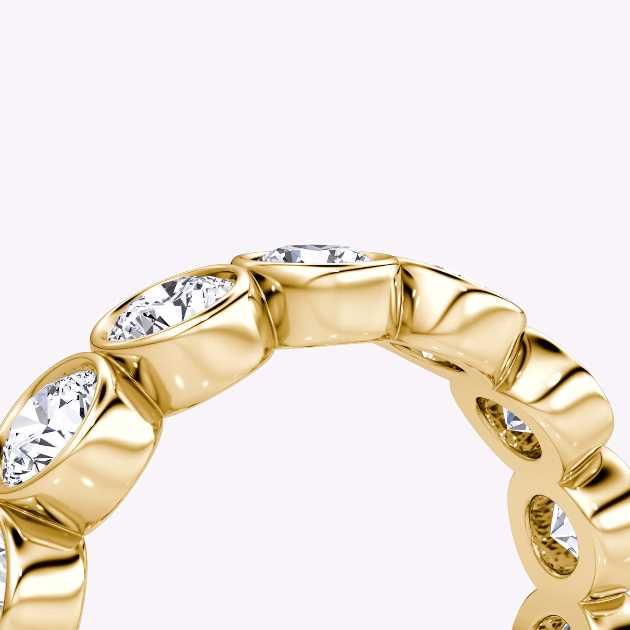 The Bezel Eternity Band | Round Brilliant | 18k | Yellow Gold | diamondSize: large