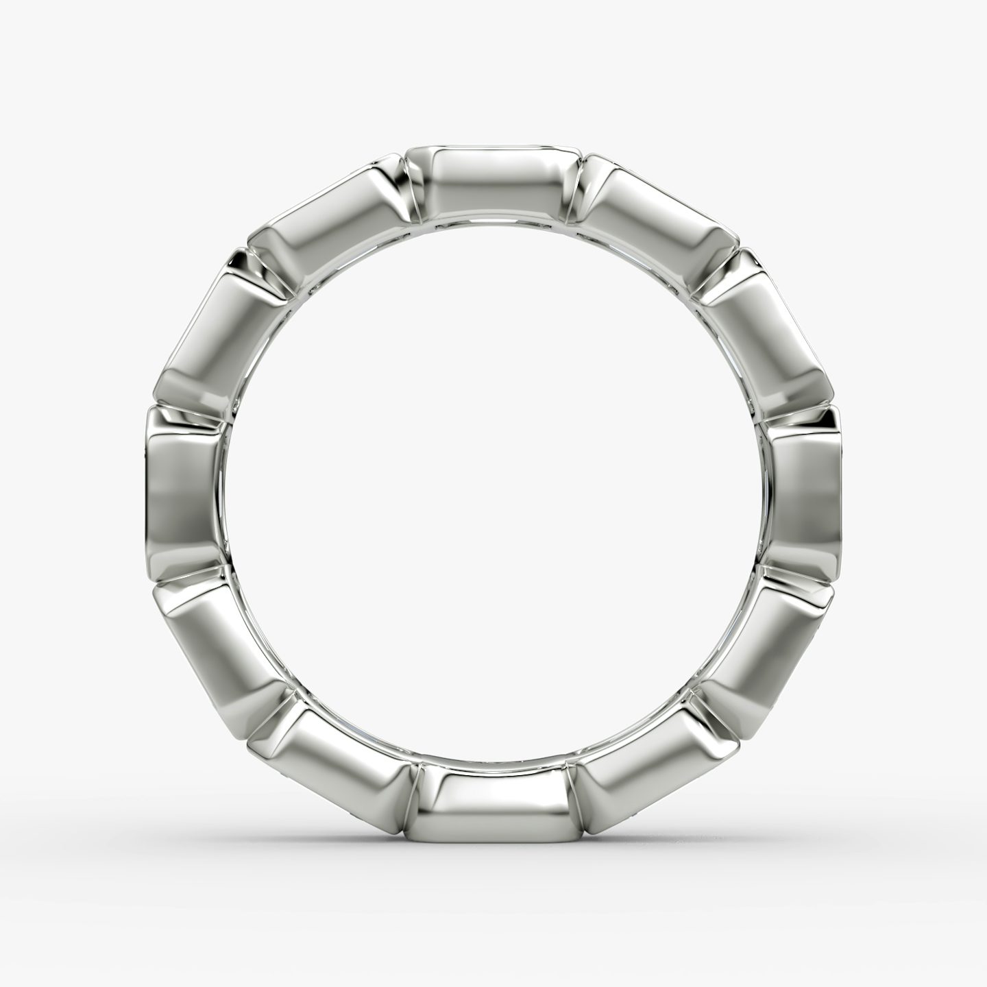 The Bezel Eternity Band | Emerald | 18k | White Gold | diamondSize: medium