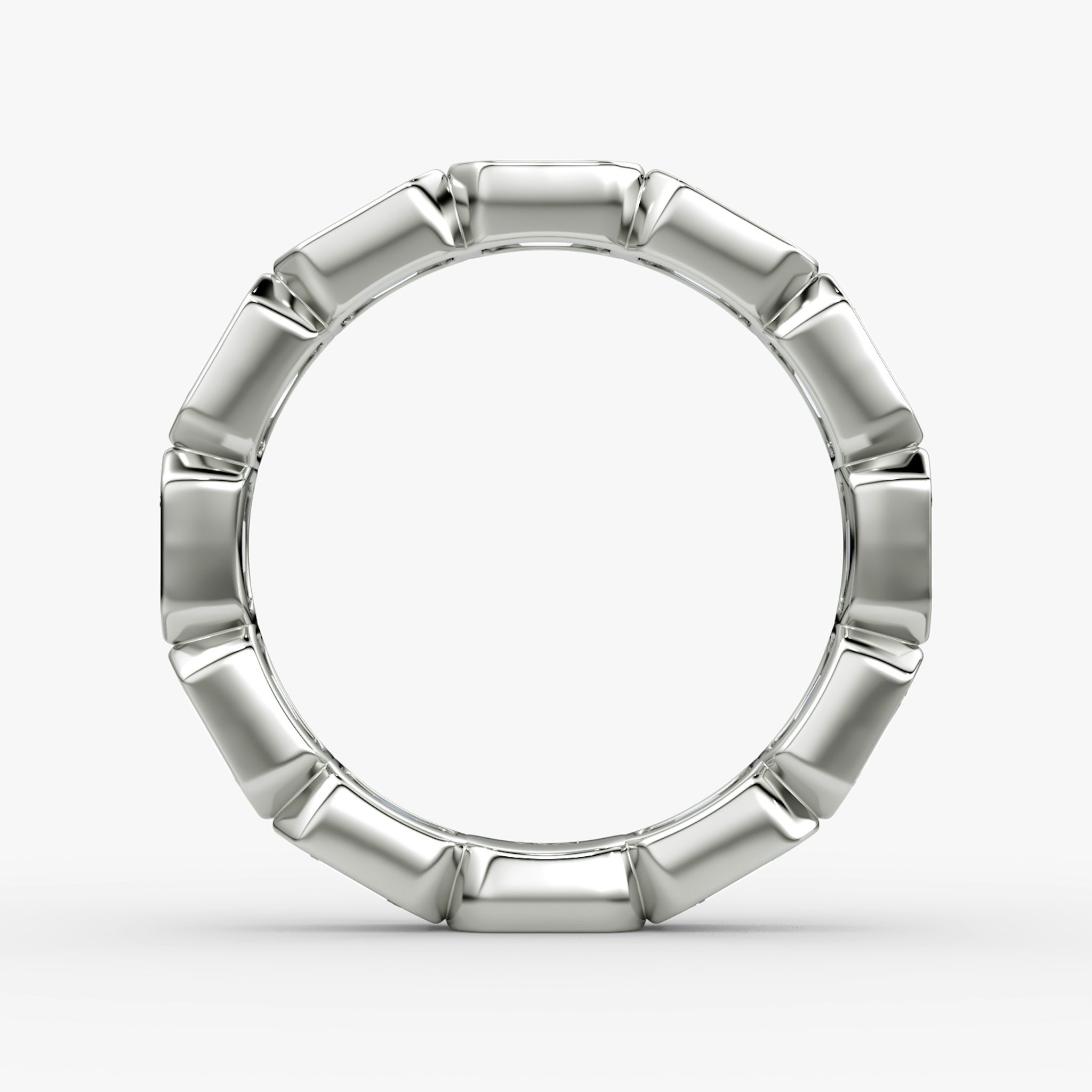 The Bezel Eternity Band | Emerald | 18k | White Gold | diamondSize: medium