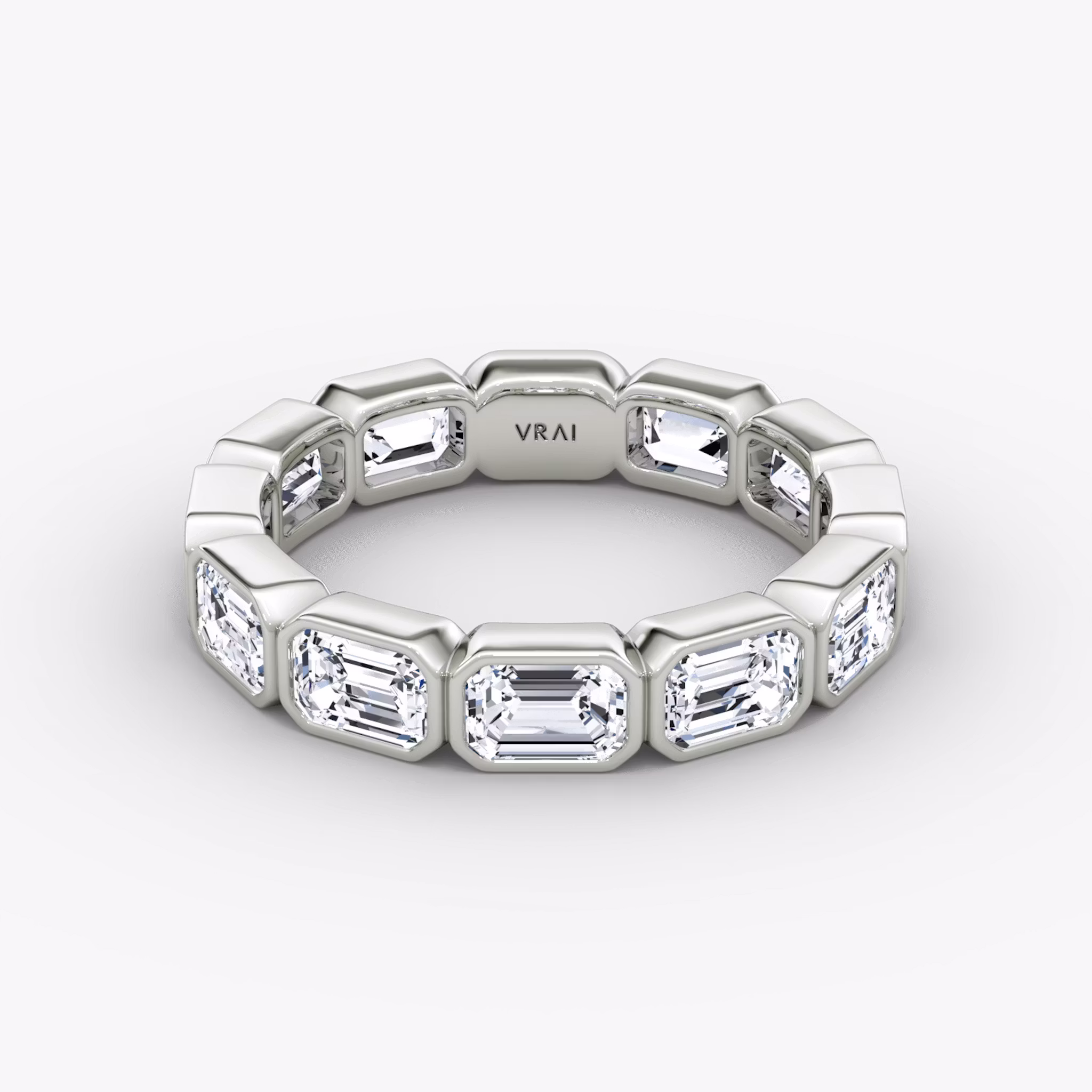 The Bezel Eternity Band Emerald | Platinum