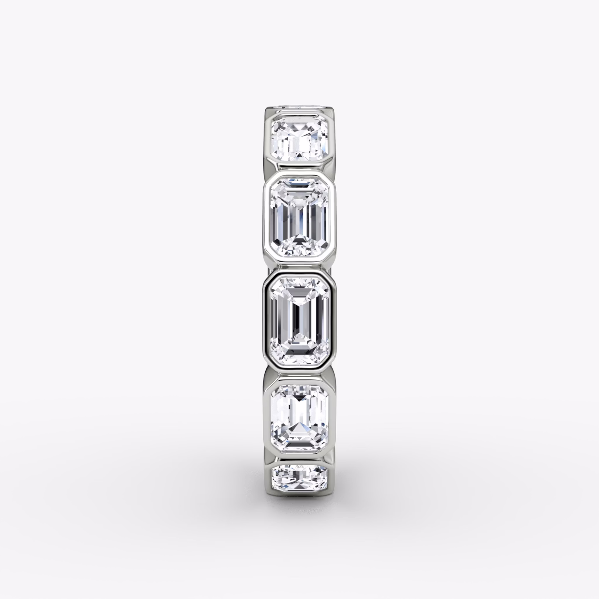 The Bezel Eternity Band | Emerald | 18k | White Gold | diamondSize: medium