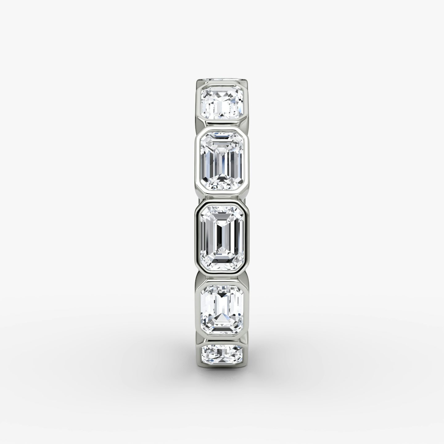 The Bezel Eternity Band | Emerald | 18k | White Gold | diamondSize: medium