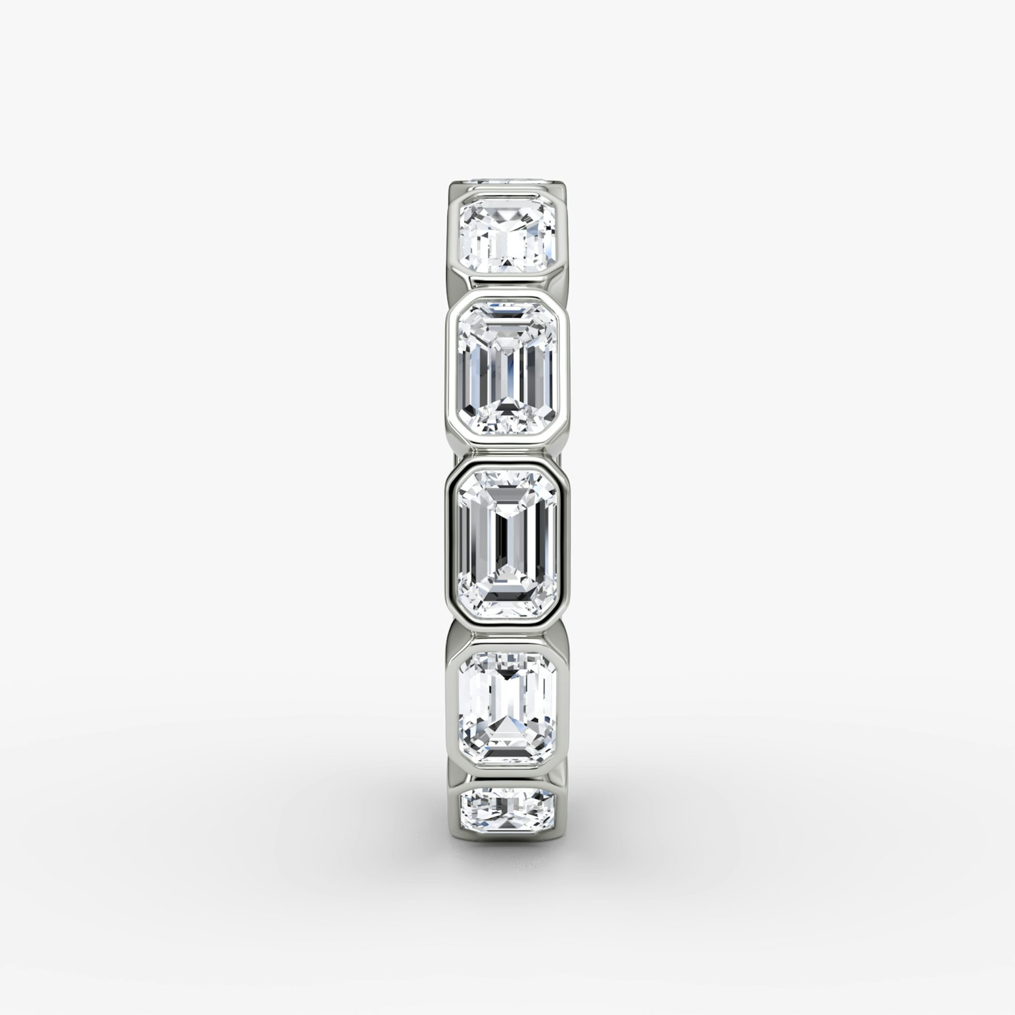 The Bezel Eternity Band | Emerald | 18k | White Gold | diamondSize: medium