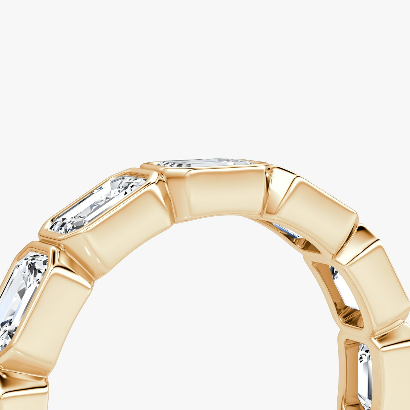 The Bezel Eternity Band | Emerald | 14k | Rose Gold | diamondSize: medium