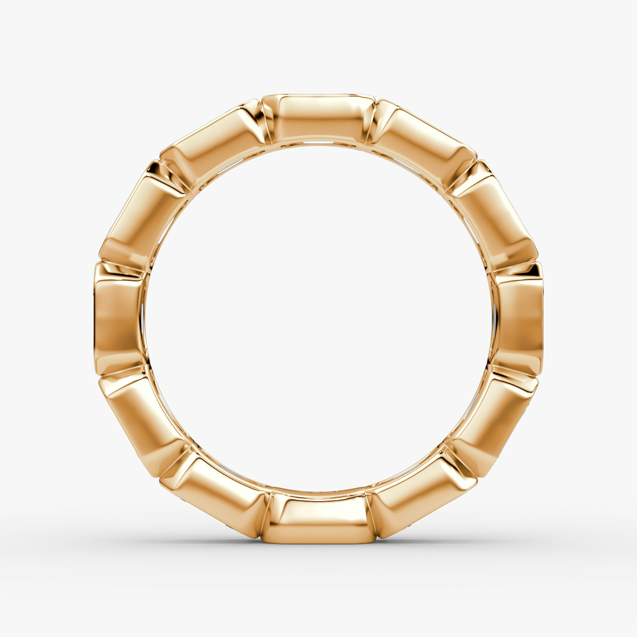 The Bezel Eternity Band | Emerald | 14k | Rose Gold | diamondSize: medium