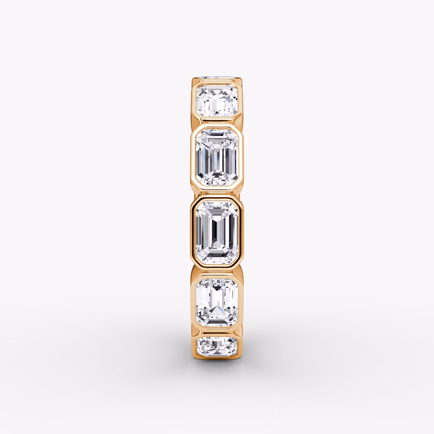 The Bezel Eternity Band | Emerald | 14k | Rose Gold | diamondSize: medium