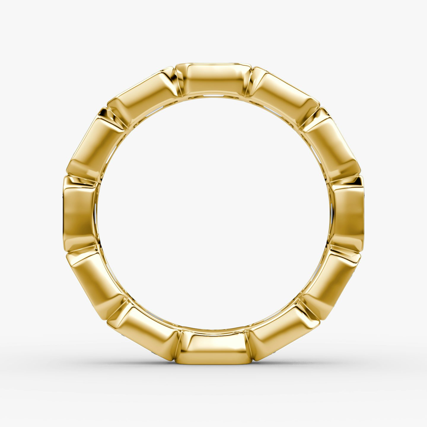 The Bezel Eternity Band | Emerald | 18k | Yellow Gold | diamondSize: medium