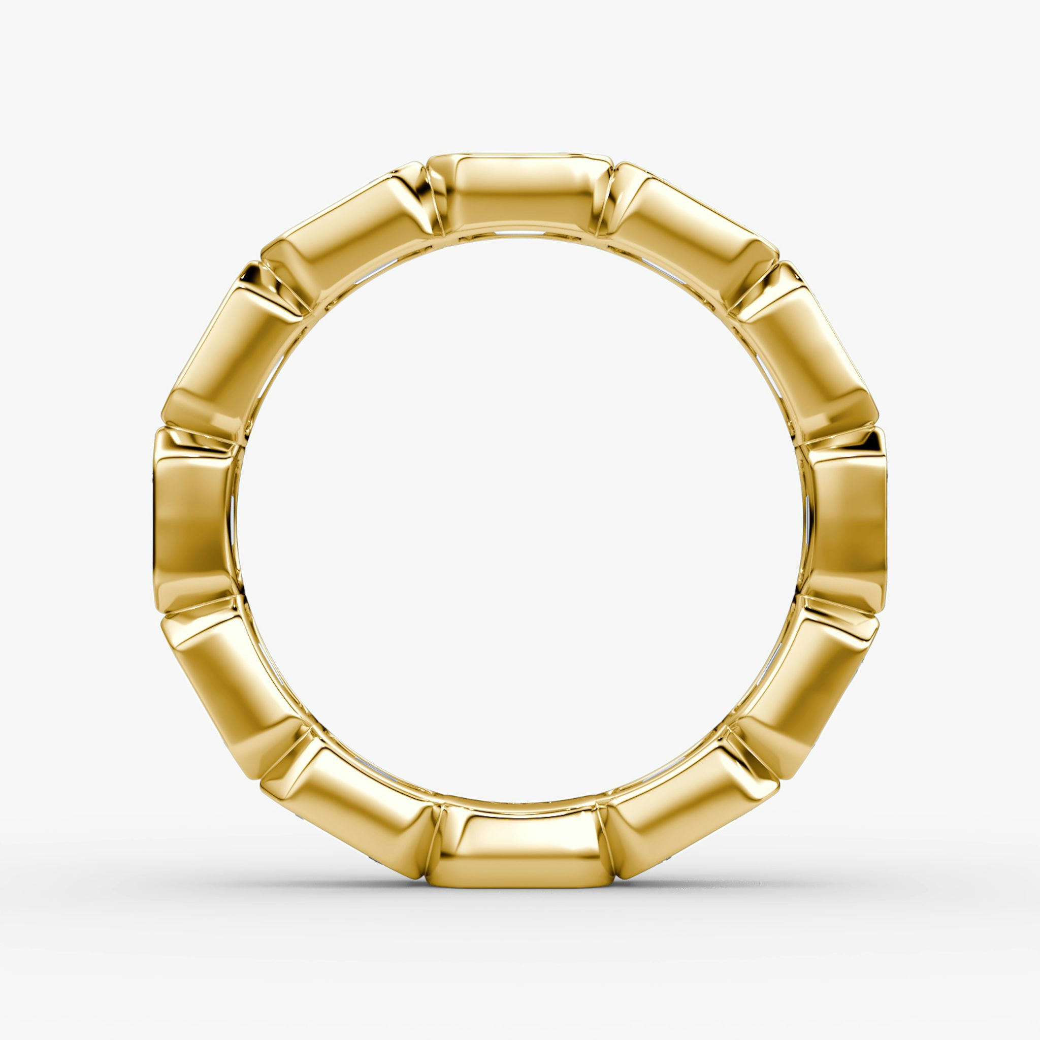 The Bezel Eternity Band | Emerald | 18k | Yellow Gold | diamondSize: medium
